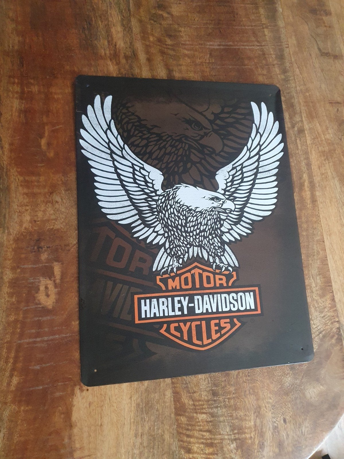 Harley-Davidson Metalen Plaat Adelaar Logo 30x40cm, Ophalen of Verzenden, Gebruikt, Motoren