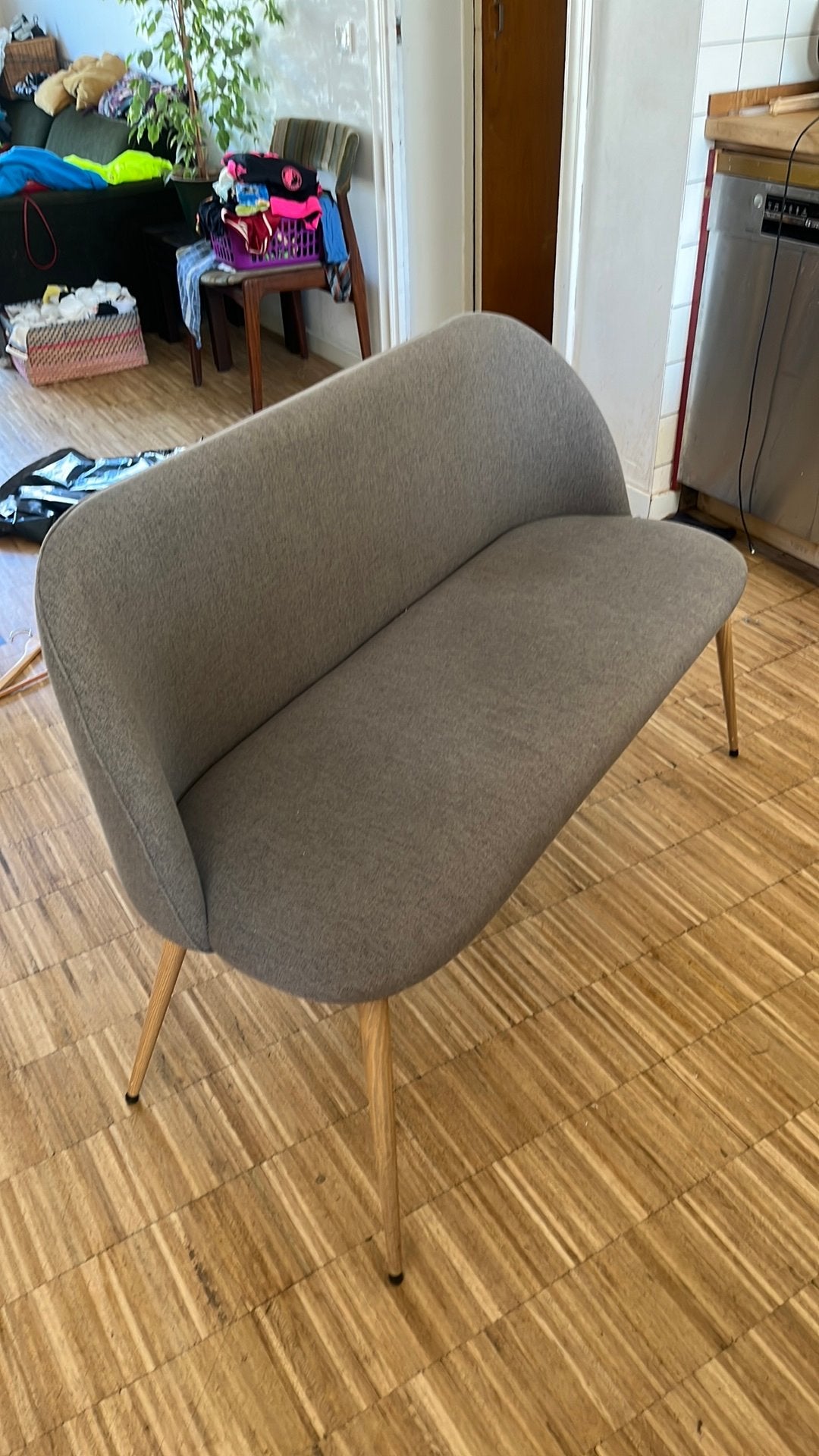 Leuk bankje, Huis en Inrichting, Banken | Sofa's en Chaises Longues, Tweepersoons, 75 tot 100 cm, Ophalen of Verzenden, Zo goed als nieuw