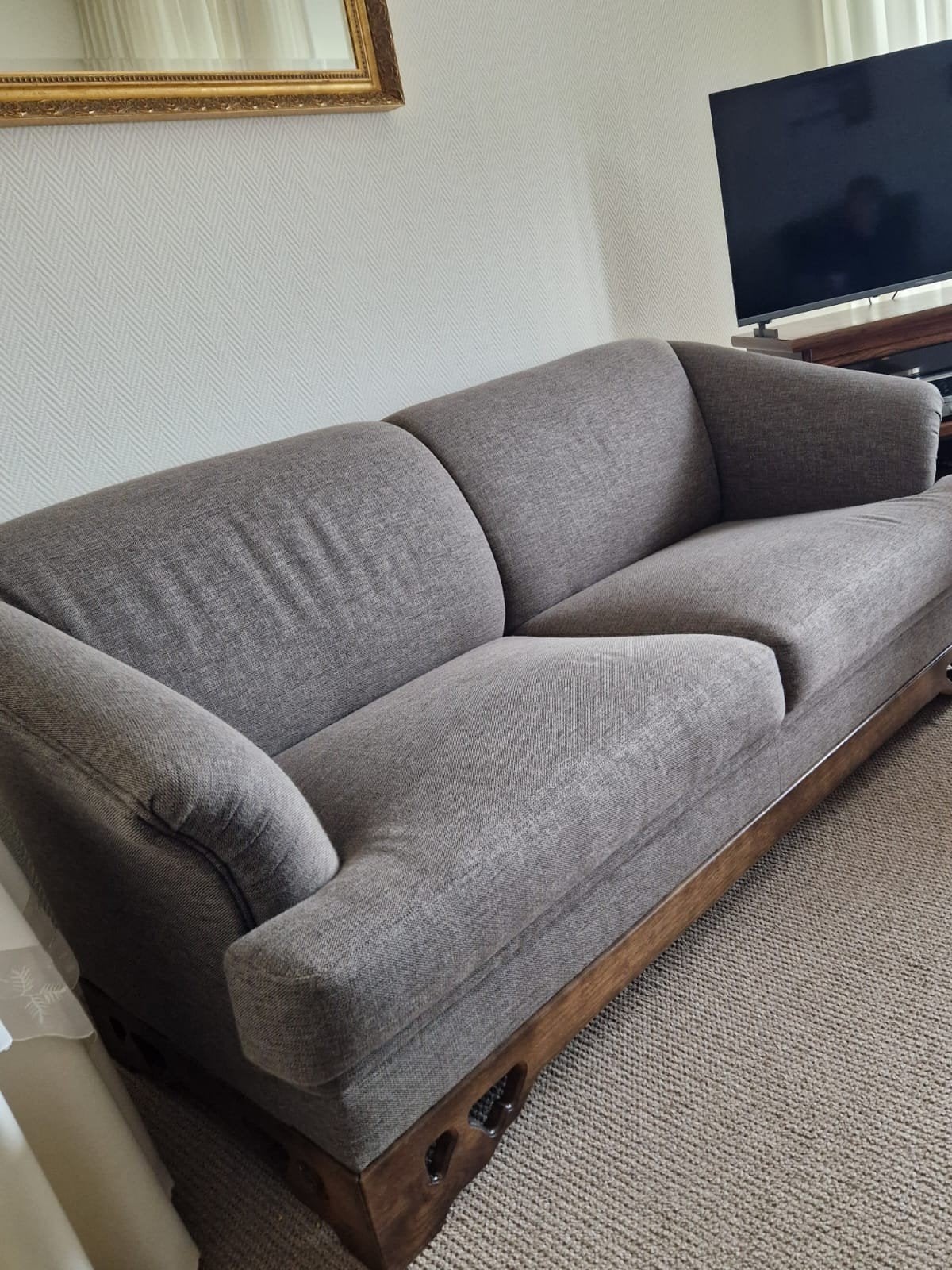 2,5 zitsbank met stoffen bekleding, Ophalen, Modern, Comfortabel, Gebruikt, Driepersoons