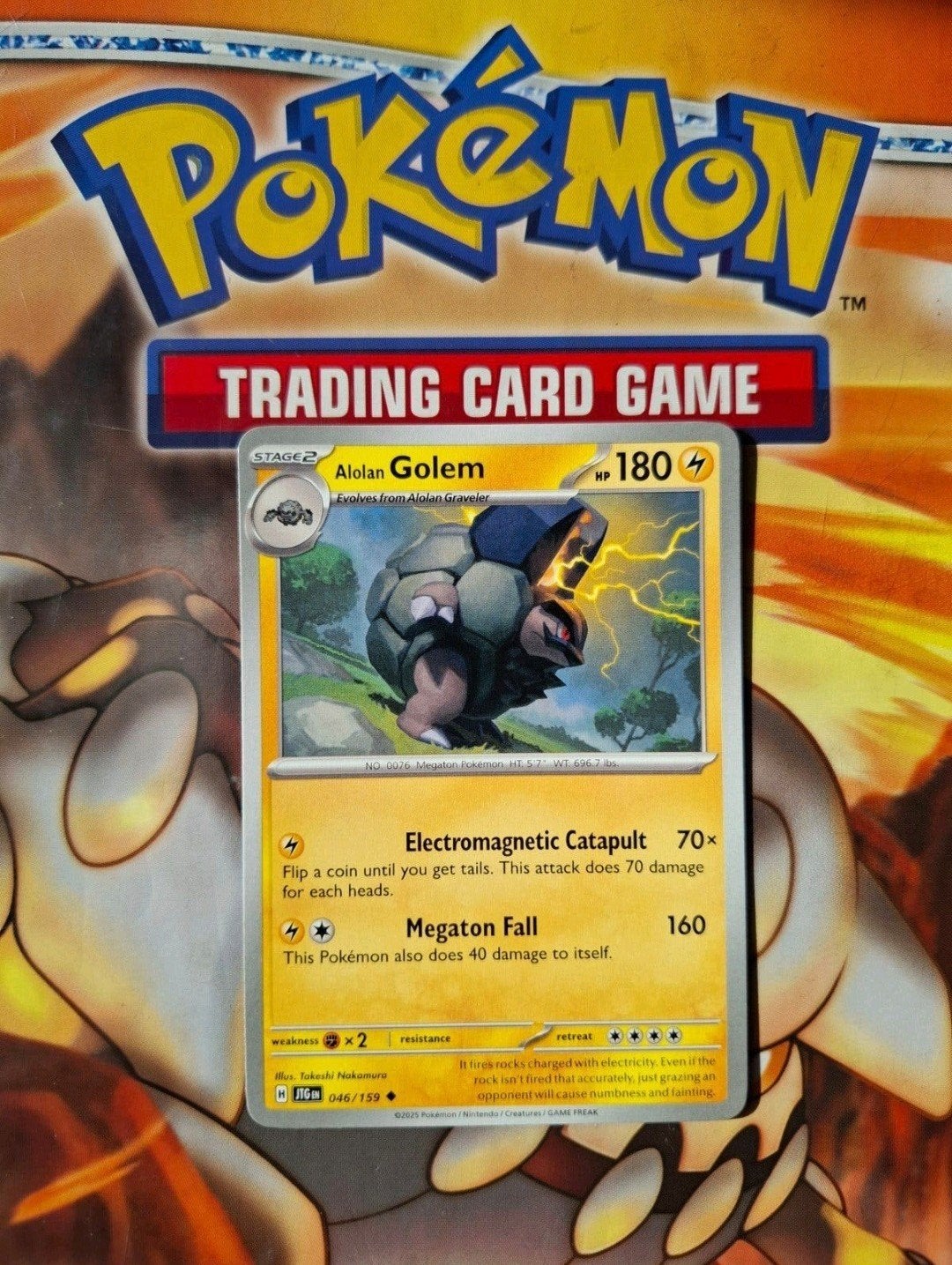 Alolan golem 046/159 Journey together pokemon nm-mint, Ophalen of Verzenden, Zo goed als nieuw, Losse kaart