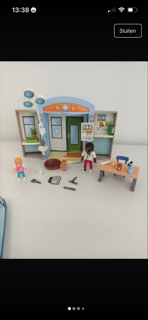 Playmobil Dierenkliniek met accessoires en zonder accessoire, Ophalen of Verzenden, Gebruikt, Complete set