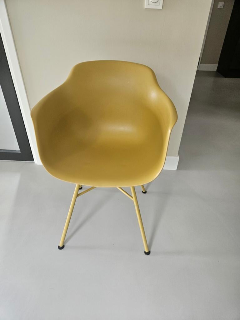 Kuipstoel okergeel, Huis en Inrichting, Stoelen, Ophalen, Overige kleuren, Eén