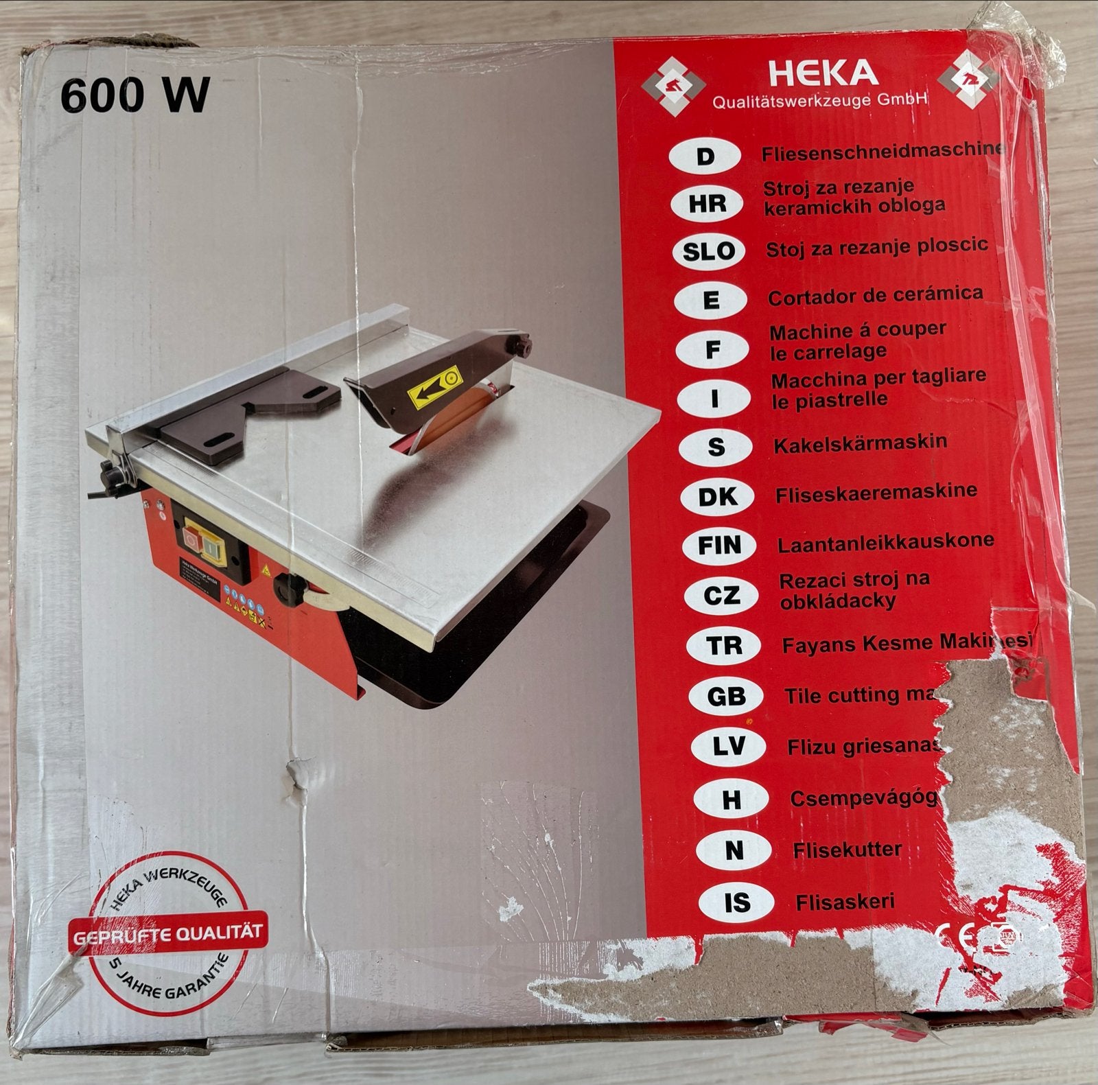 HEKA TopCut 180 Tegelsnijmachine 600W – Compleet, Ophalen, Gebruikt
