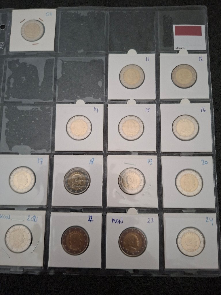 Reguliere 2 euromunten Monaco, Postzegels en Munten, Munten | Europa | Euromunten, Ophalen of Verzenden, Monaco, 2 euro, Setje