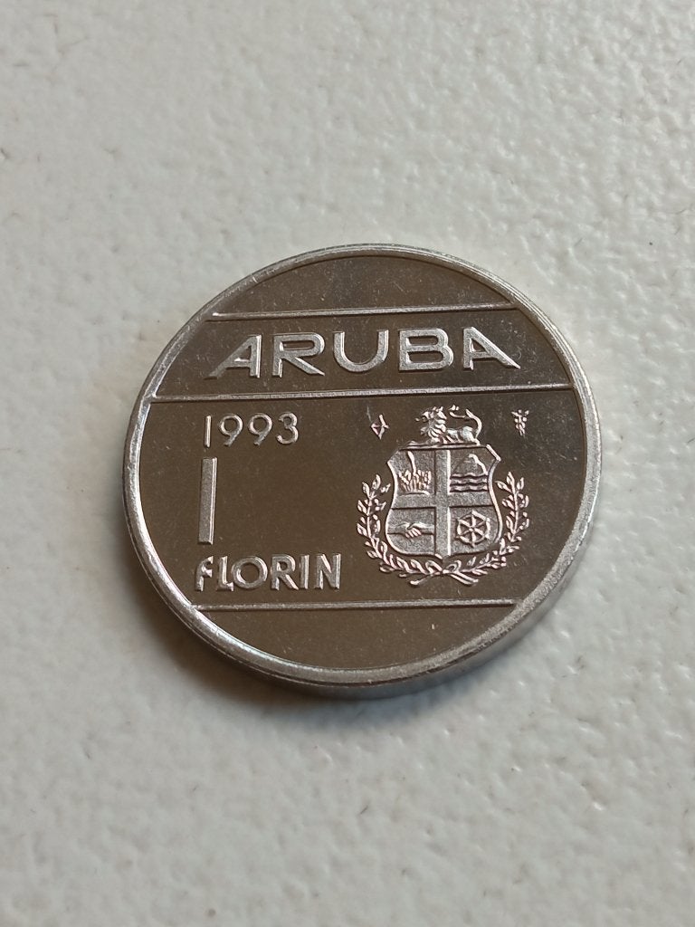 Aruba 1 florin 1993., Ophalen of Verzenden, Noord-Amerika, Losse munt