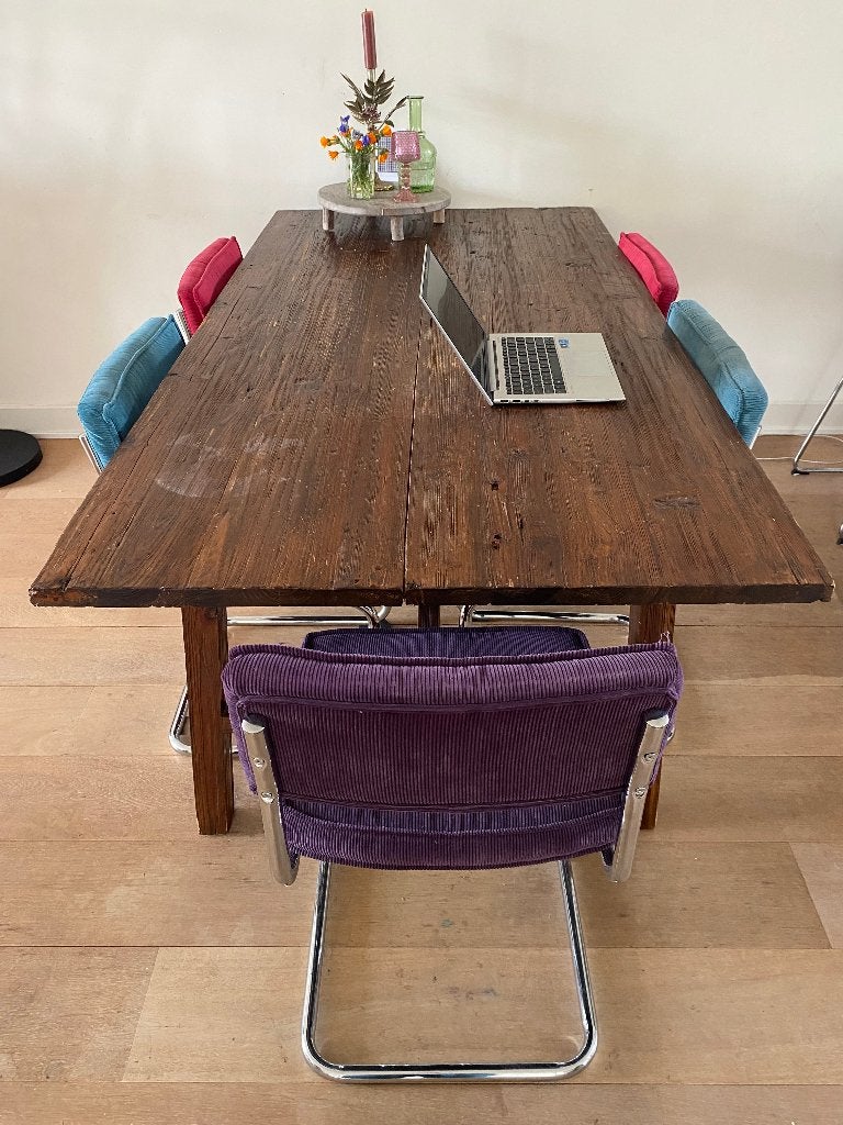 Karakteristieke eettafel - 6/8 personen, Ophalen, Gebruikt, 100 tot 150 cm, 200 cm of meer