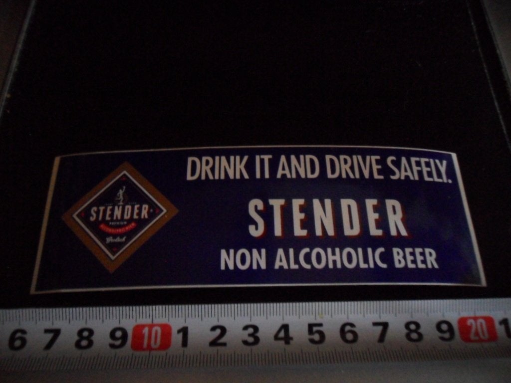 sticker Drink it and drive safely STENDER Non alcoholic Bier, Verzamelen, Ophalen, Zo goed als nieuw