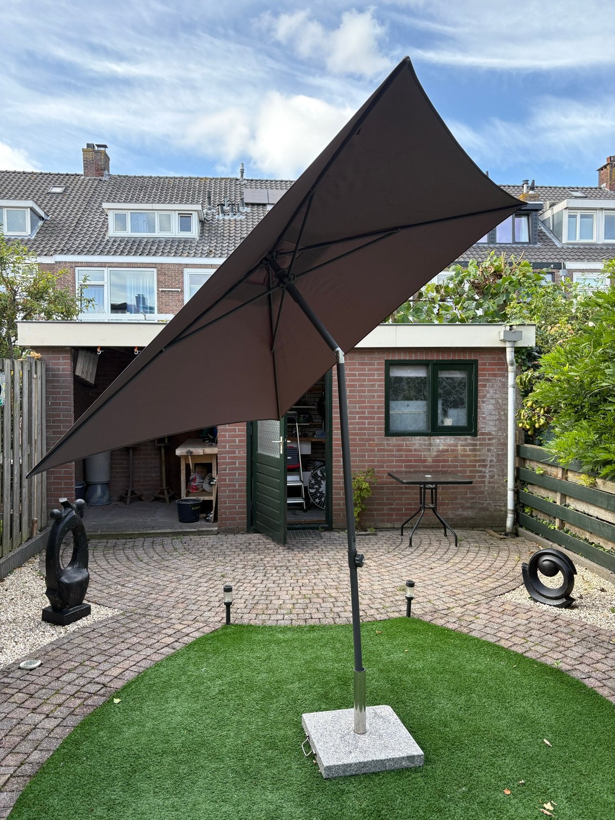 Parasol met stevige voet 200x200