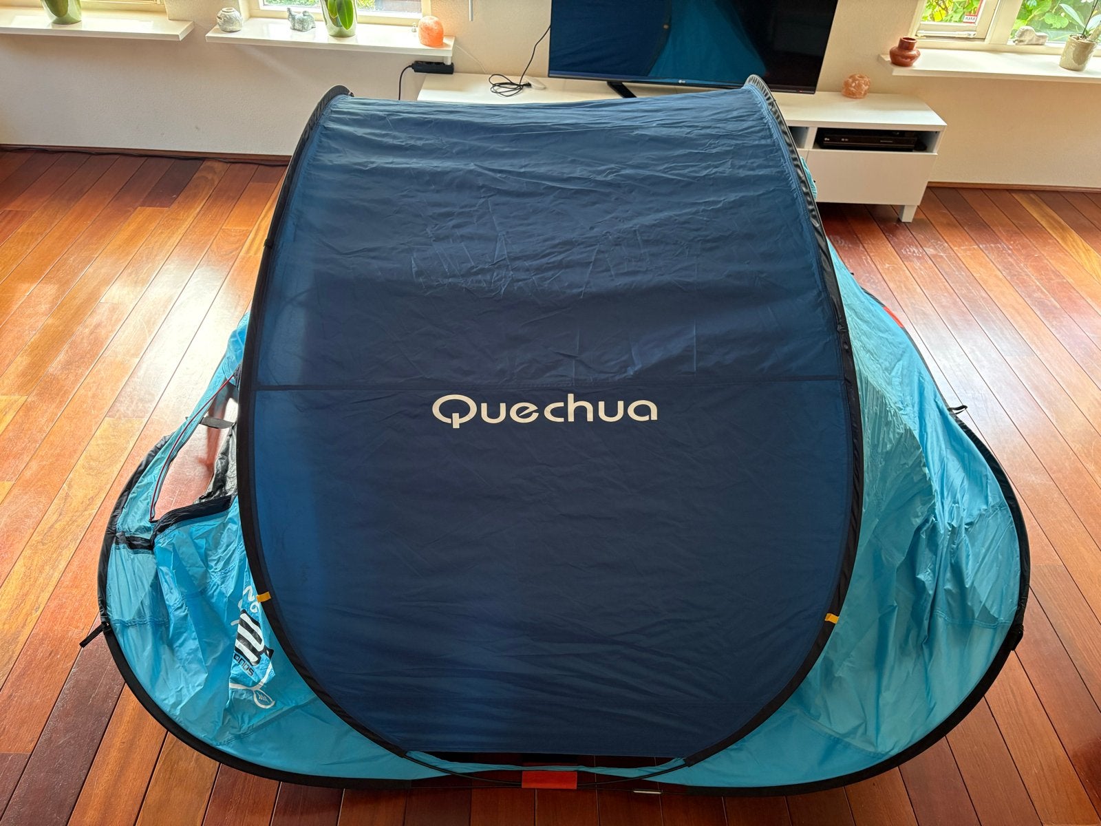 2 x !! Quechua 2 Seconds Easy Tent - 2 persoons pop-up tent, Ophalen of Verzenden, Gebruikt, Tot en met 2