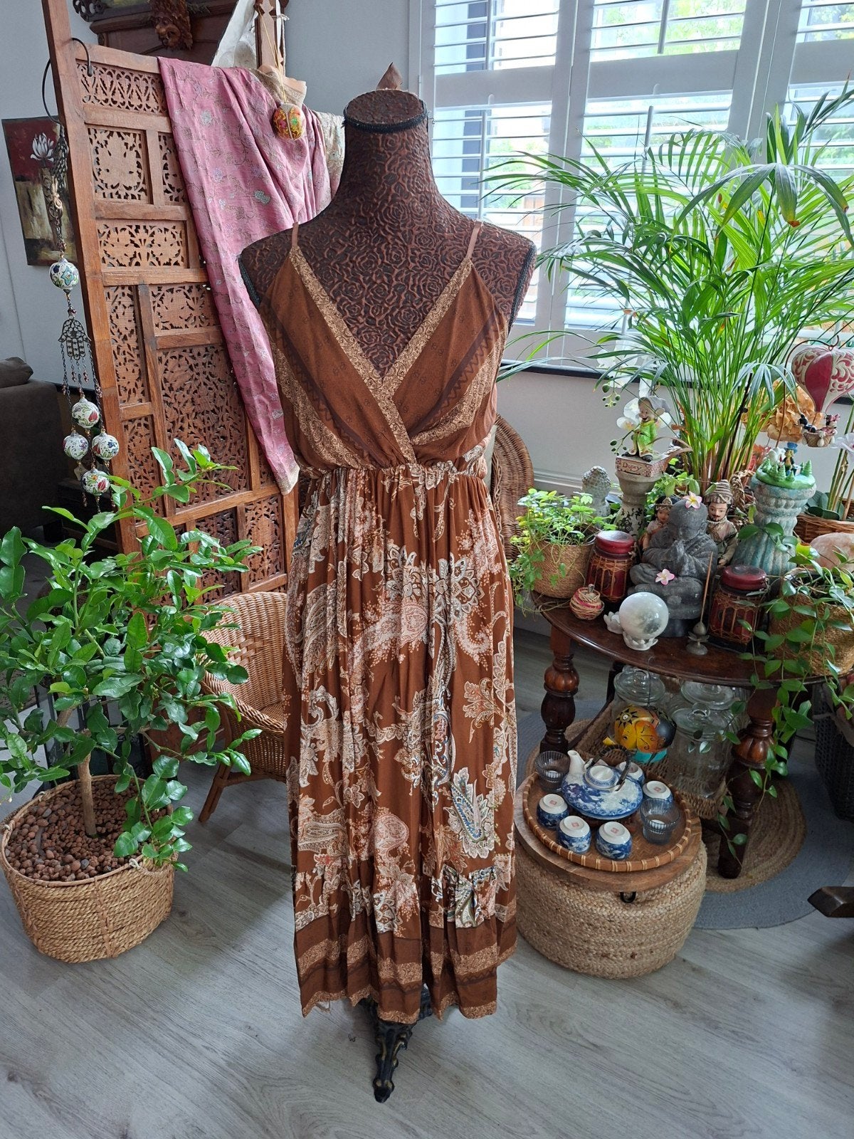 Nieuw!G.RICCERI/Mooie&heerlijke zomerjurk/mt L, Bruin, Maat 42/44 (L), Nieuw, Ophalen of Verzenden