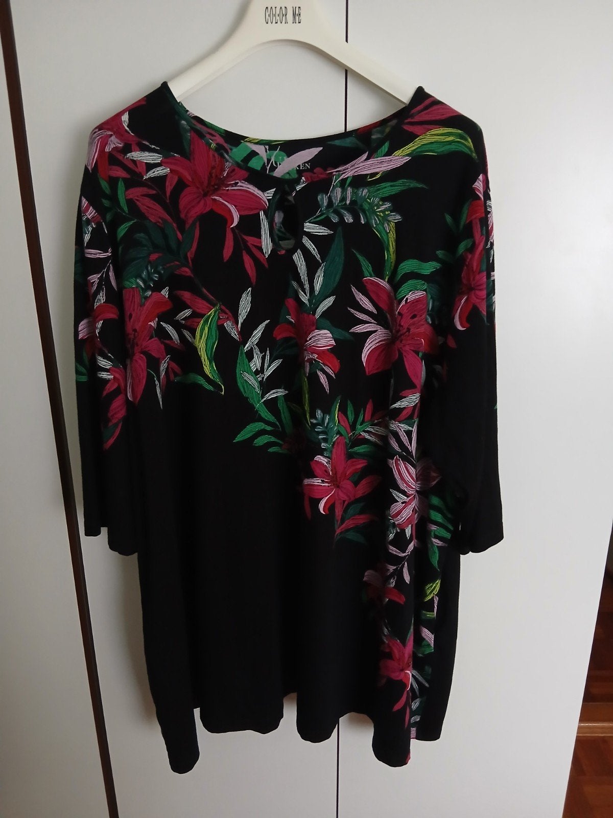 Mooi en netjes longshirt bloemen, paar keer gedragen! 58-60, Meerkleurig, Ulla Popken, Zo goed als nieuw, Shirt of Top