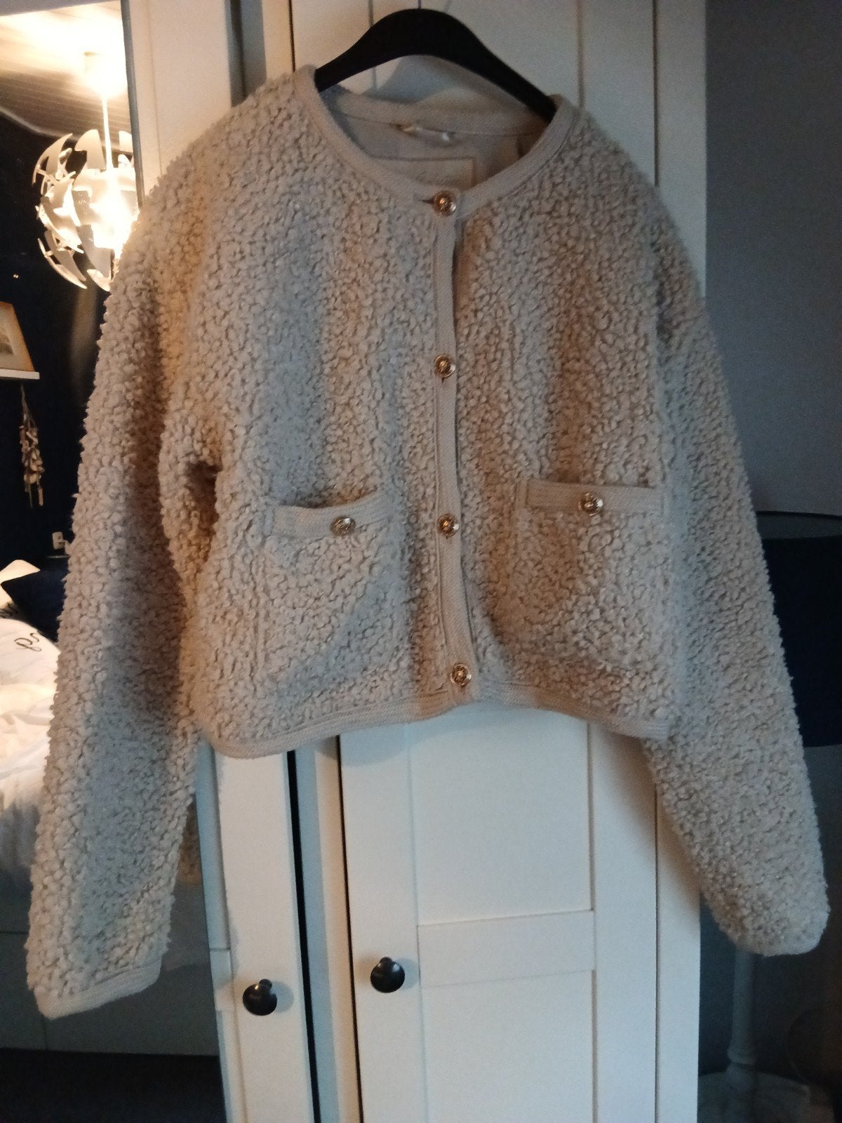 Kort jasje maat 34., Beige, Ophalen of Verzenden, Zo goed als nieuw, Jasje