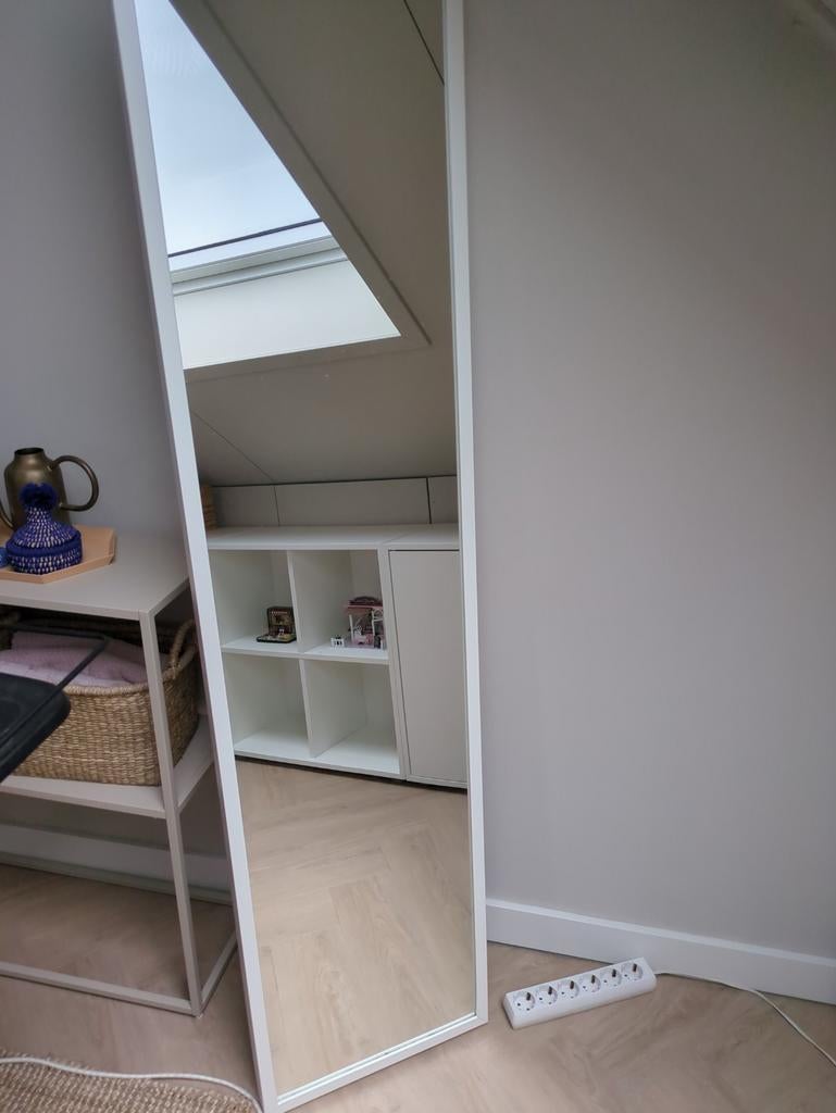 Witte passpiegel 40x150cm Ikea, Minder dan 50 cm, Gebruikt, 100 tot 150 cm, Ophalen of Verzenden
