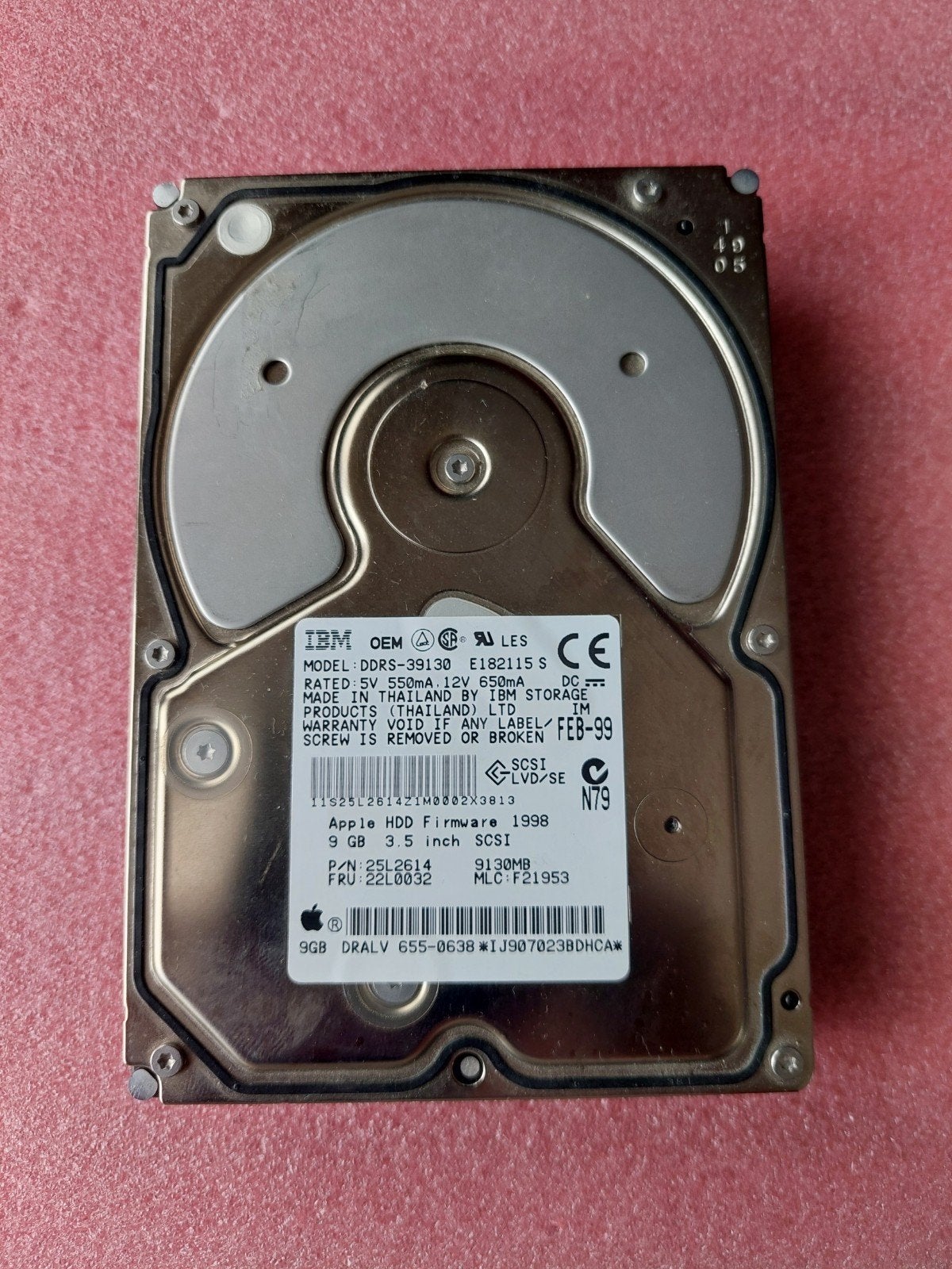 IBM DDRS-39130, SCSI kaart en mac drive 9GB uit 1999, Ophalen of Verzenden, IBM Apple