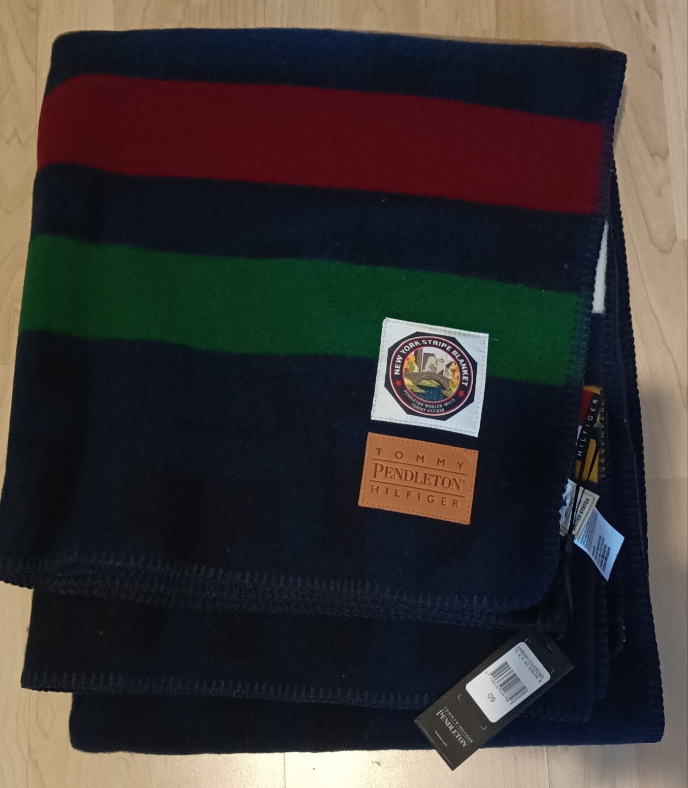 Tommy Hilfiger Pendleton New York Stripe Deken, Woondeken, Wol, Nieuw, Ophalen of Verzenden