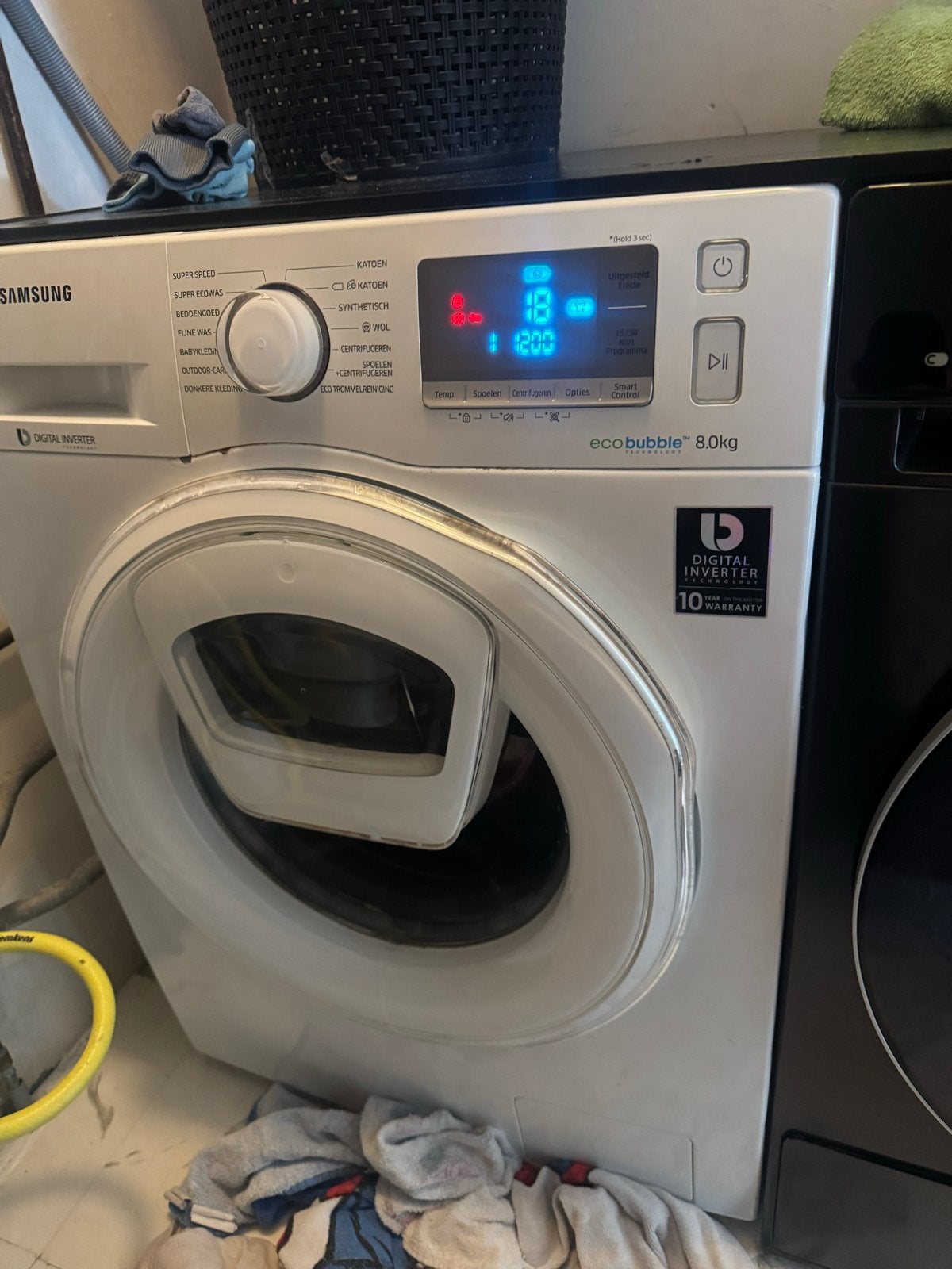 Samsung Wasmachine EcoBubble 8.0kg - Zo goed als nieuw, 1200 tot 1600 toeren, 8 tot 10 kg, Ophalen of Verzenden, Zo goed als nieuw