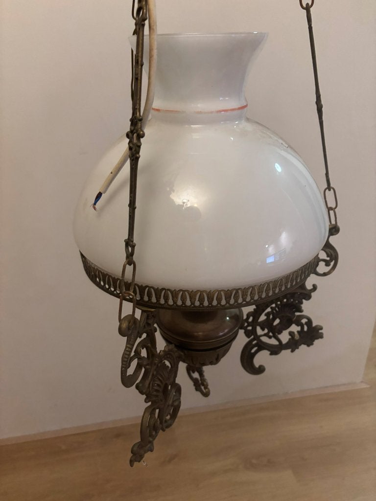 Koperen lamp, Ophalen