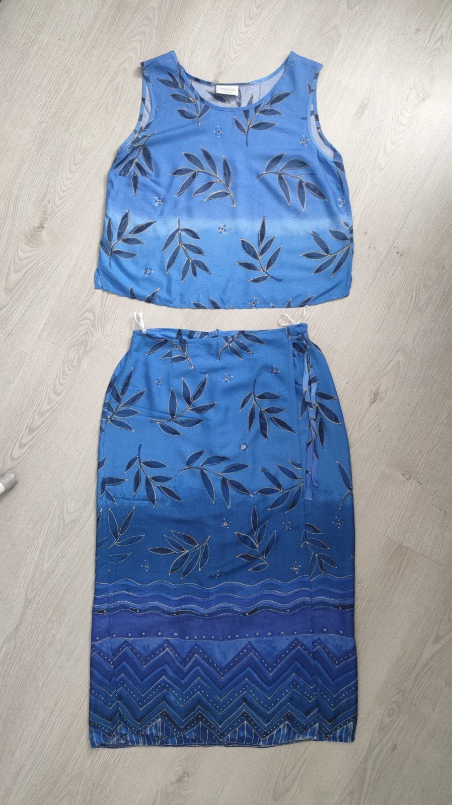 Zomers setje met botanische print, Canda, Ophalen of Verzenden, Zo goed als nieuw, Maat 38/40 (M)