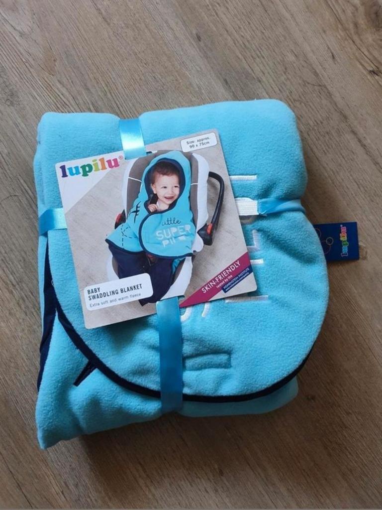 NIEUW Lupilu Little Super Pilot baby wikkel deken blauw, Ophalen of Verzenden, Nieuw