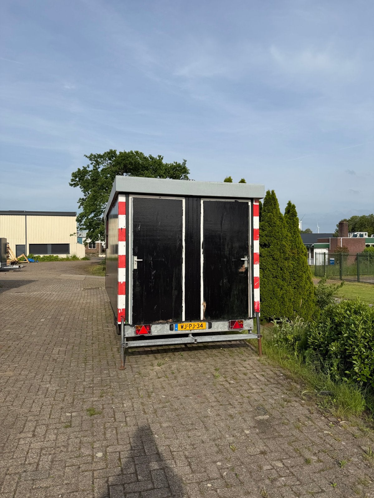 Schaftkeet snelverkeer met materiaalhok en toilet, Ophalen of Verzenden, Gebruikt