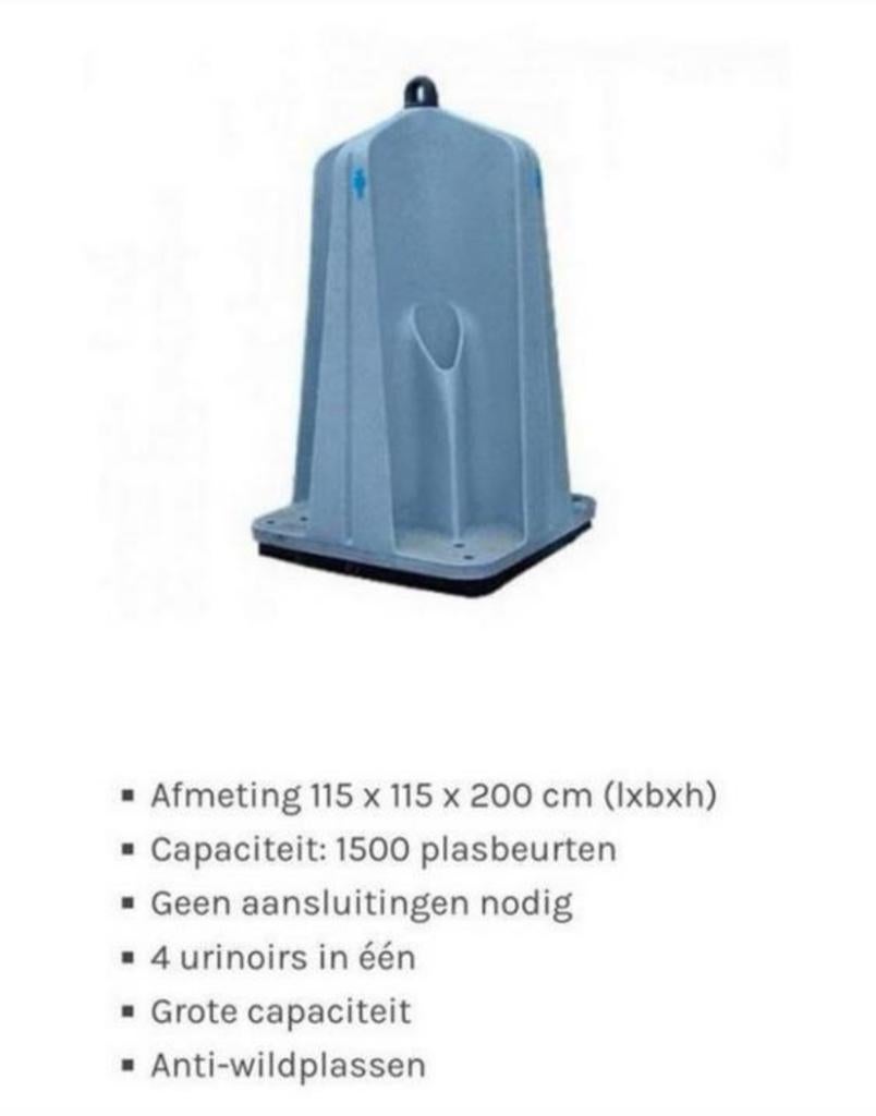 te huur! piskruis plaszuil feestje wc partytent pinkelpaal, Ophalen