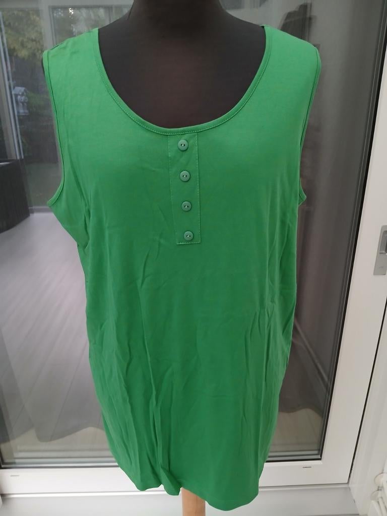 Germaine Nieuwe Groene Mouwloze Top Maat 46, Maat 46/48 (XL) of groter, Nieuw, Ophalen of Verzenden, Groen