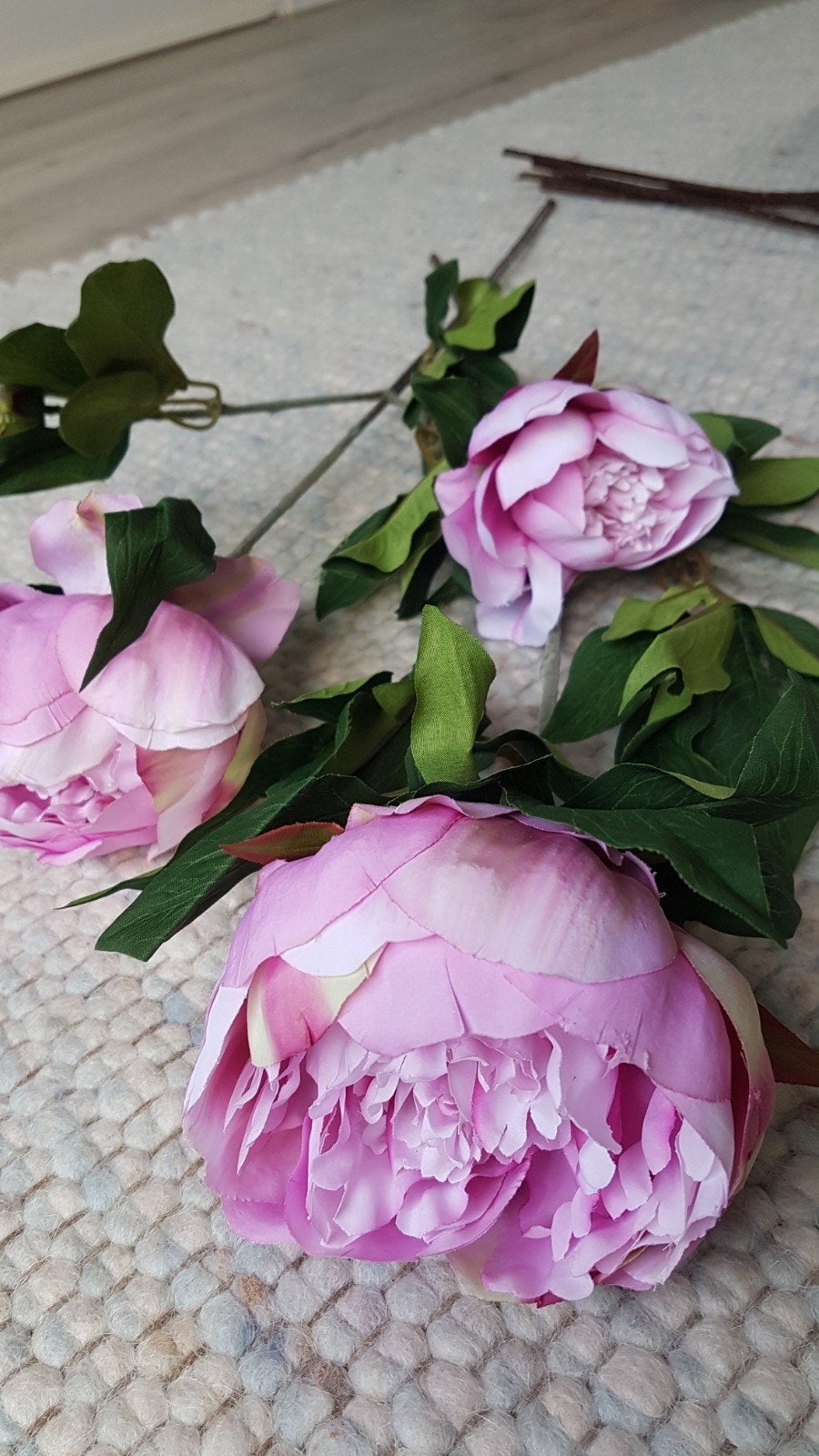 pioenroos rose kunstbloem pioenrozen nieuw, Ophalen of Verzenden, Nieuw