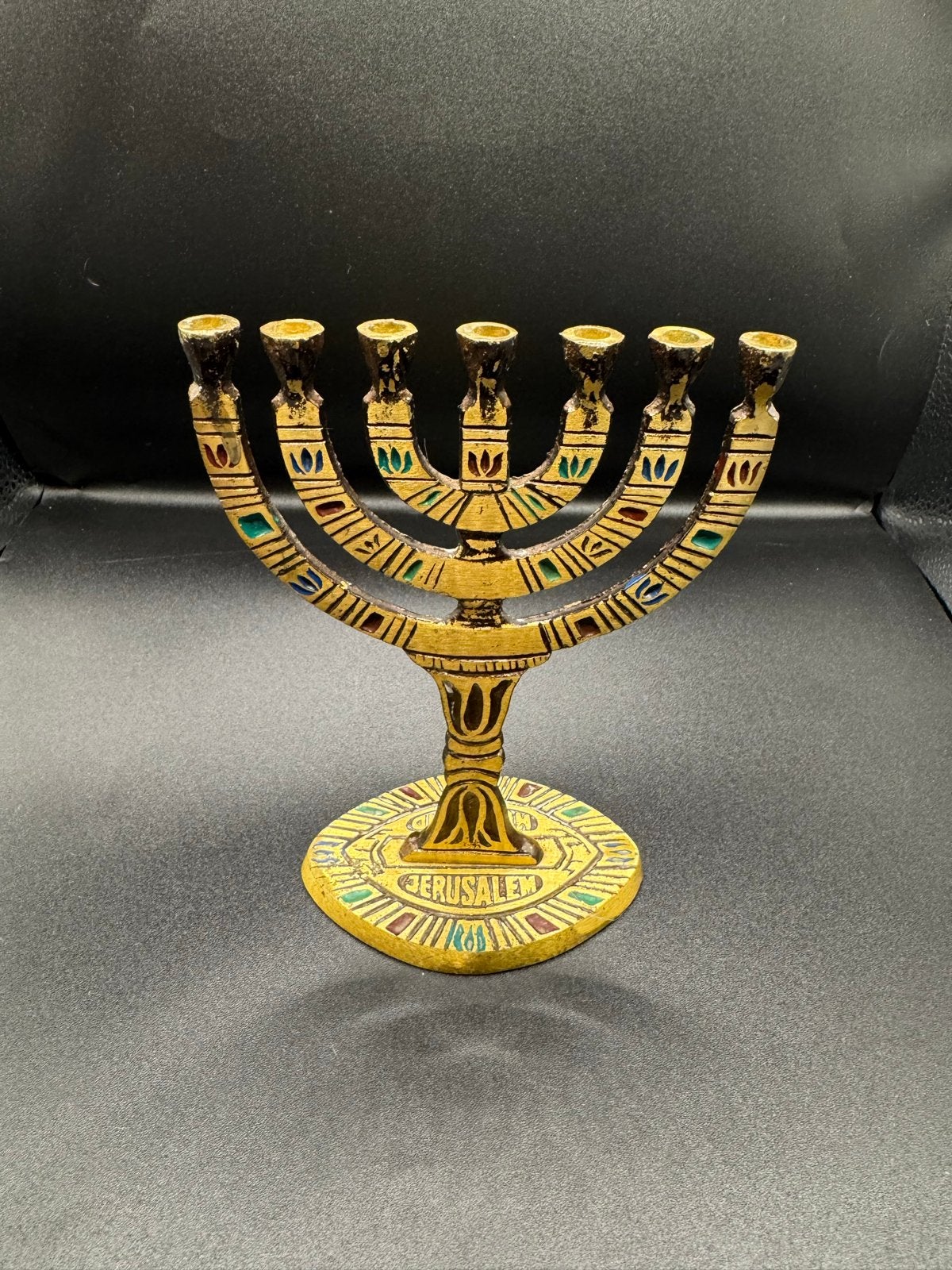 Vintage Joodse Menora - Jerusalem Design, Antiek en Kunst, Verzenden, Overige materialen