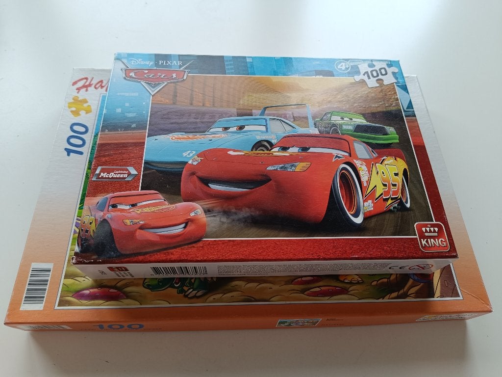 2 puzzels van 100 stukjes, Ophalen, Gebruikt, Puzzelen