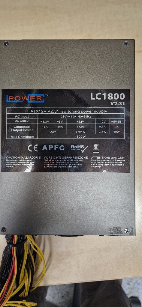 1800w Bitminer PSU, Computers en Software, Ophalen of Verzenden, Gebruikt