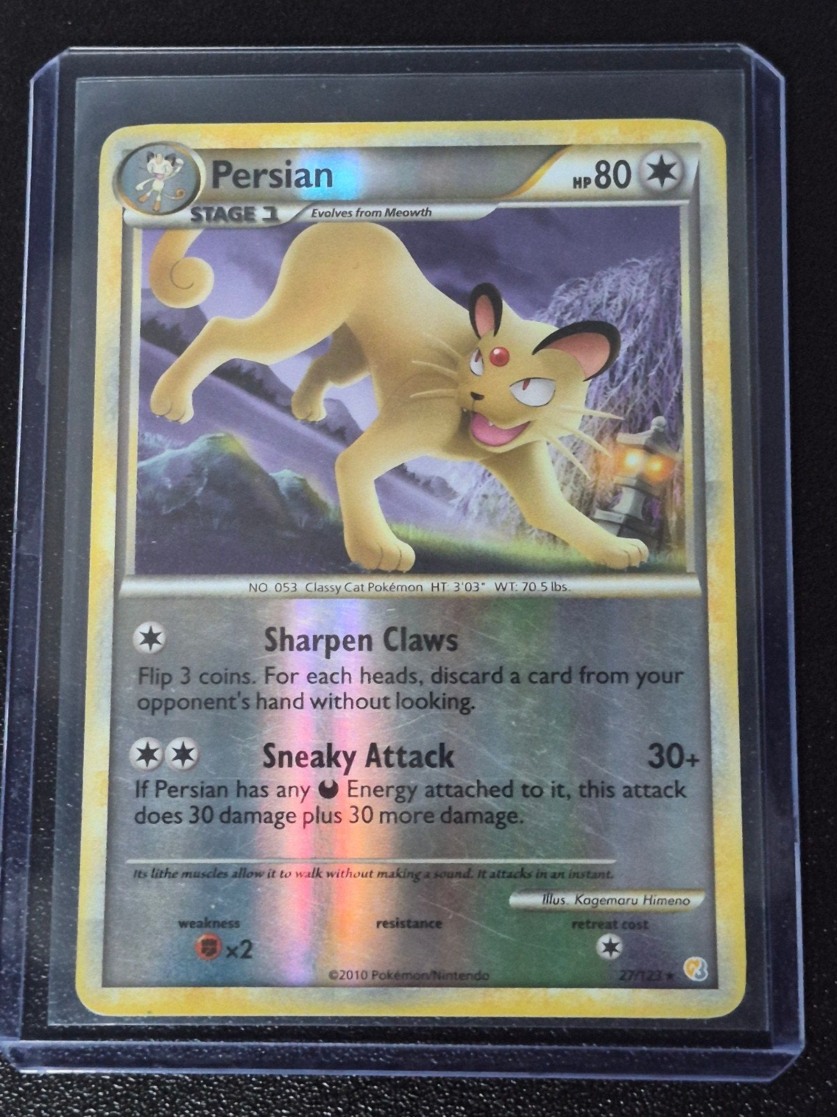 Pokémon Kaart Persian 27/127 HGSS Triumphant, Ophalen of Verzenden