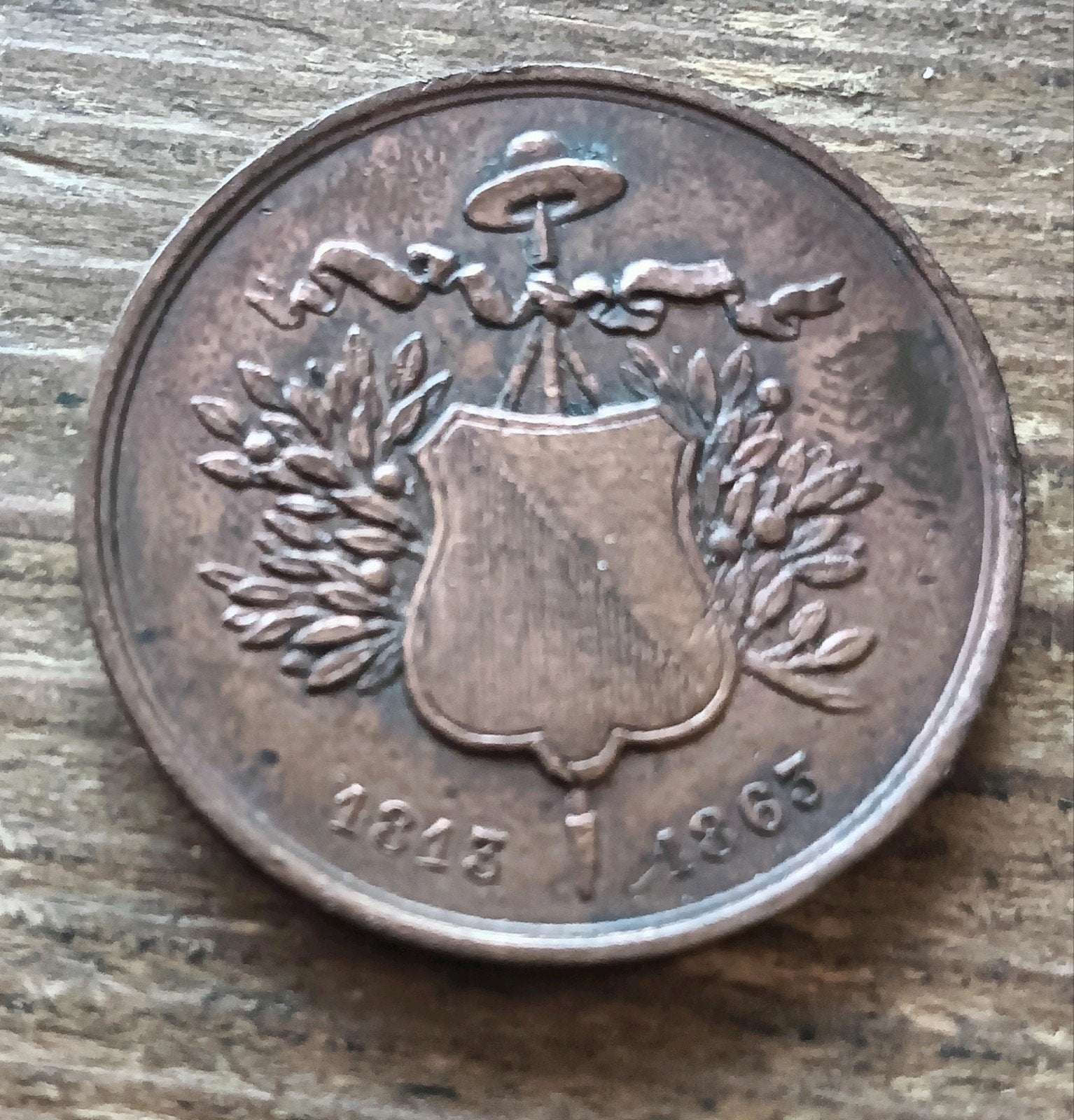Historische Nederlandse Munt 1813-1863 herdenking kozakken, Ophalen of Verzenden, Brons, Nederland