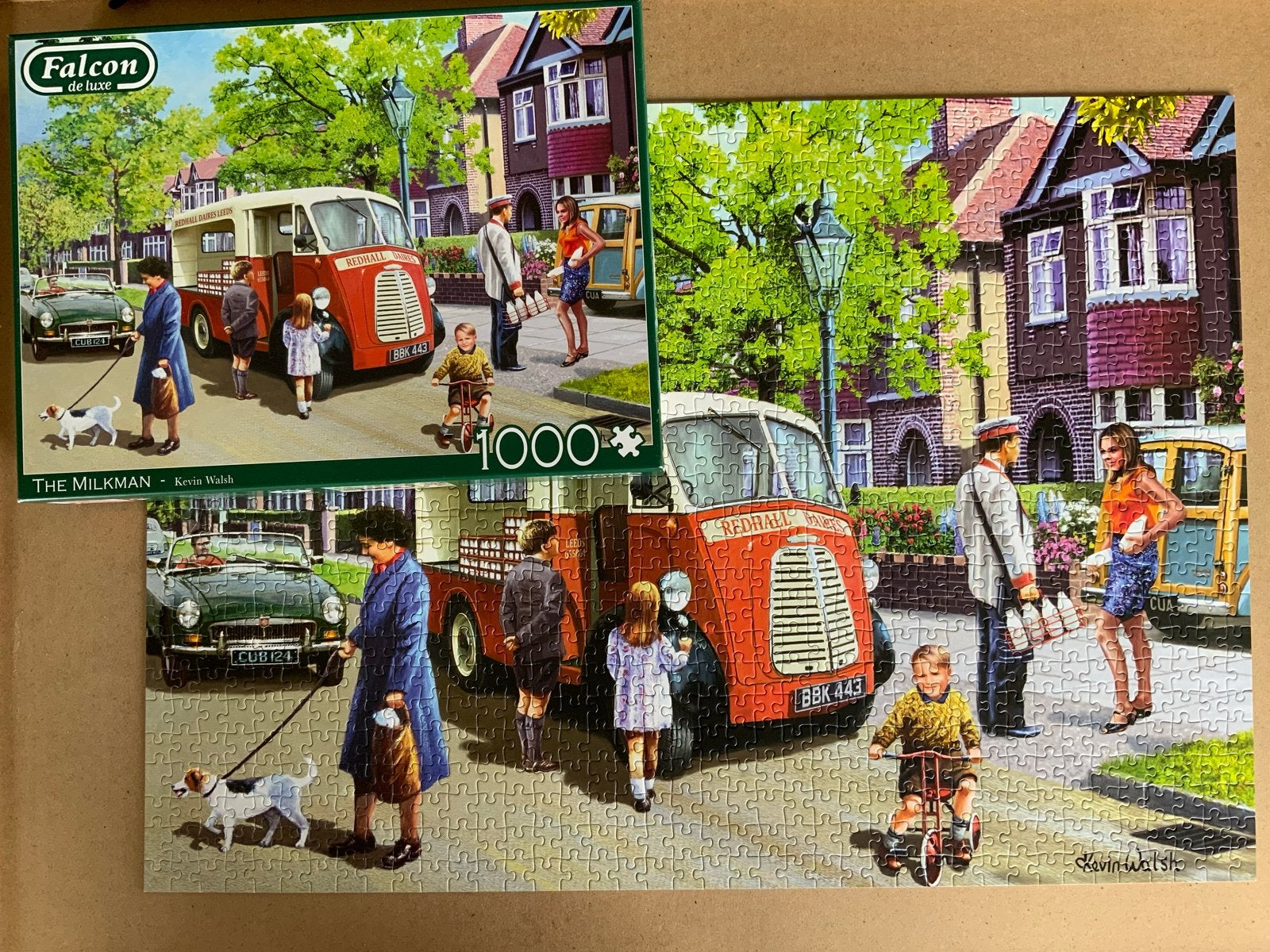 Falcon De Luxe Legpuzzel The Milkman 1000 stukjes, Ophalen of Verzenden, 500 t/m 1500 stukjes, Zo goed als nieuw, Legpuzzel