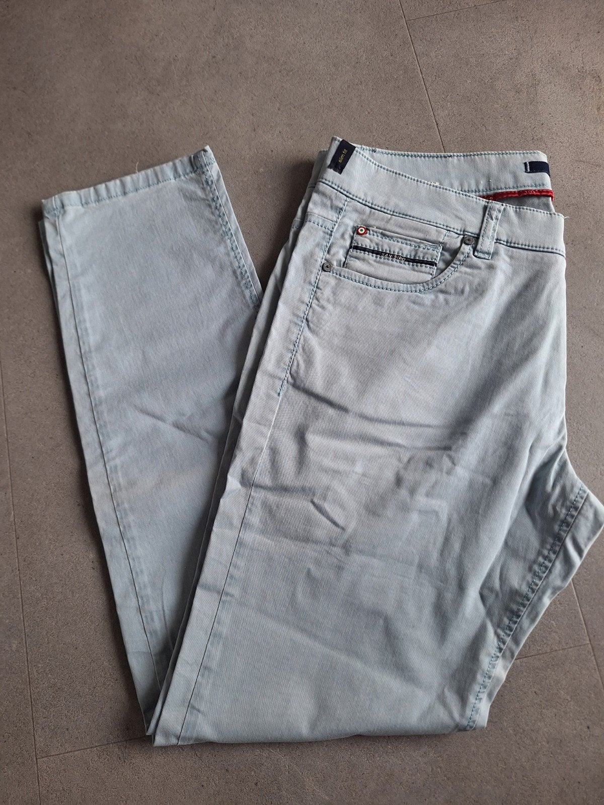 San Siro lichtblauwe heren pantalon maat XL, Blauw, San Siro, Ophalen of Verzenden, Maat 56/58 (XL)