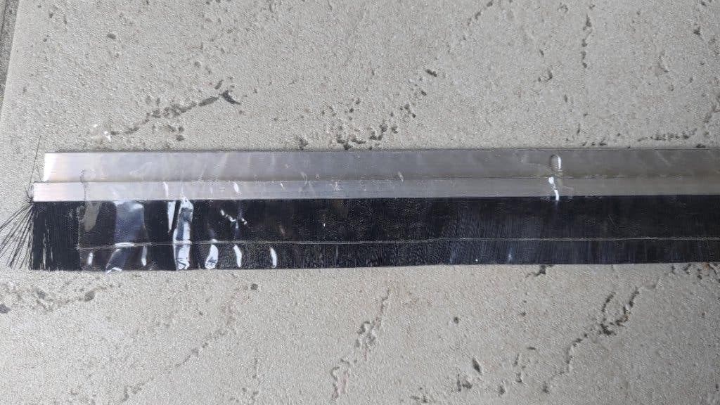 Tochtstrip borstel, Minder dan 200 cm, Nieuw, Buitendeur, Metaal