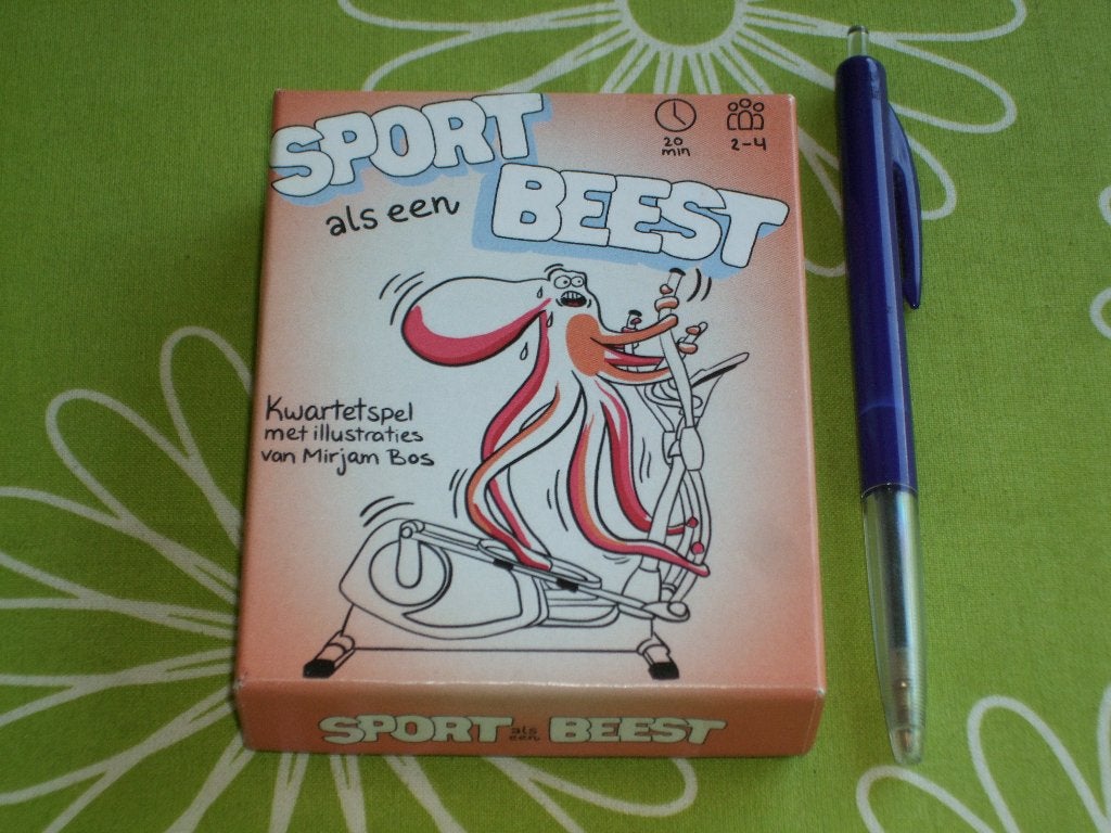 Sport als een beest kwartet - illustraties Mirjam Bos, Ophalen of Verzenden, Zo goed als nieuw, Kwartet(ten)