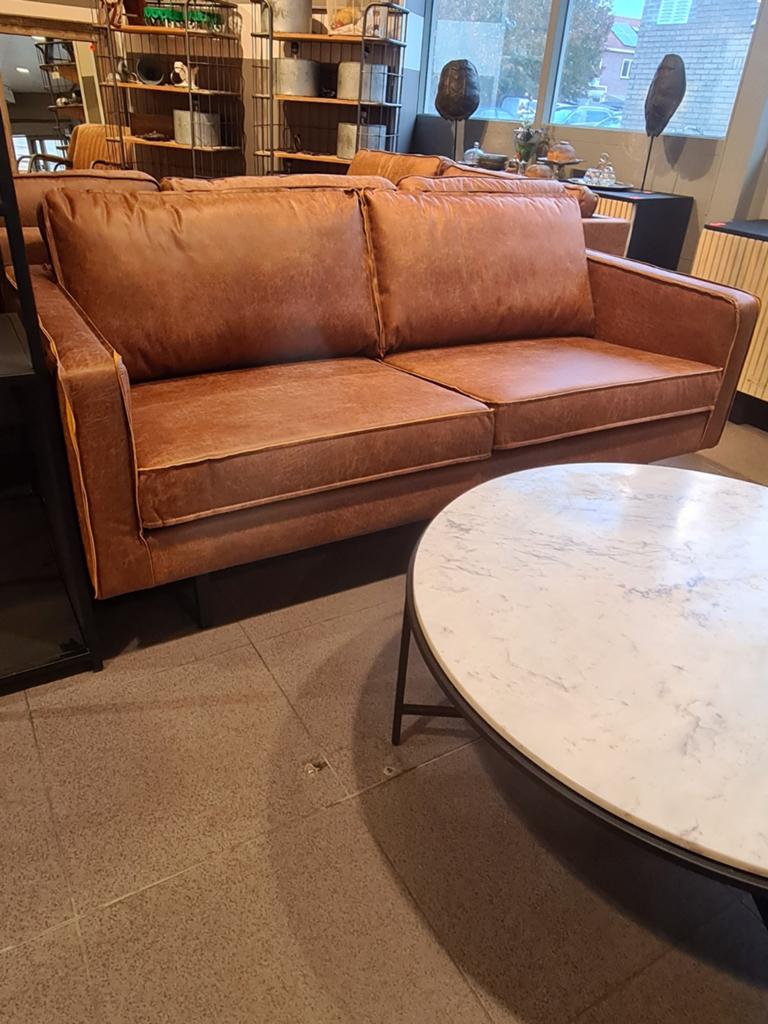 Nieuwe 2zits bank rodeo leer cognac 190cm €350, Ophalen, Leer, ., Nieuw