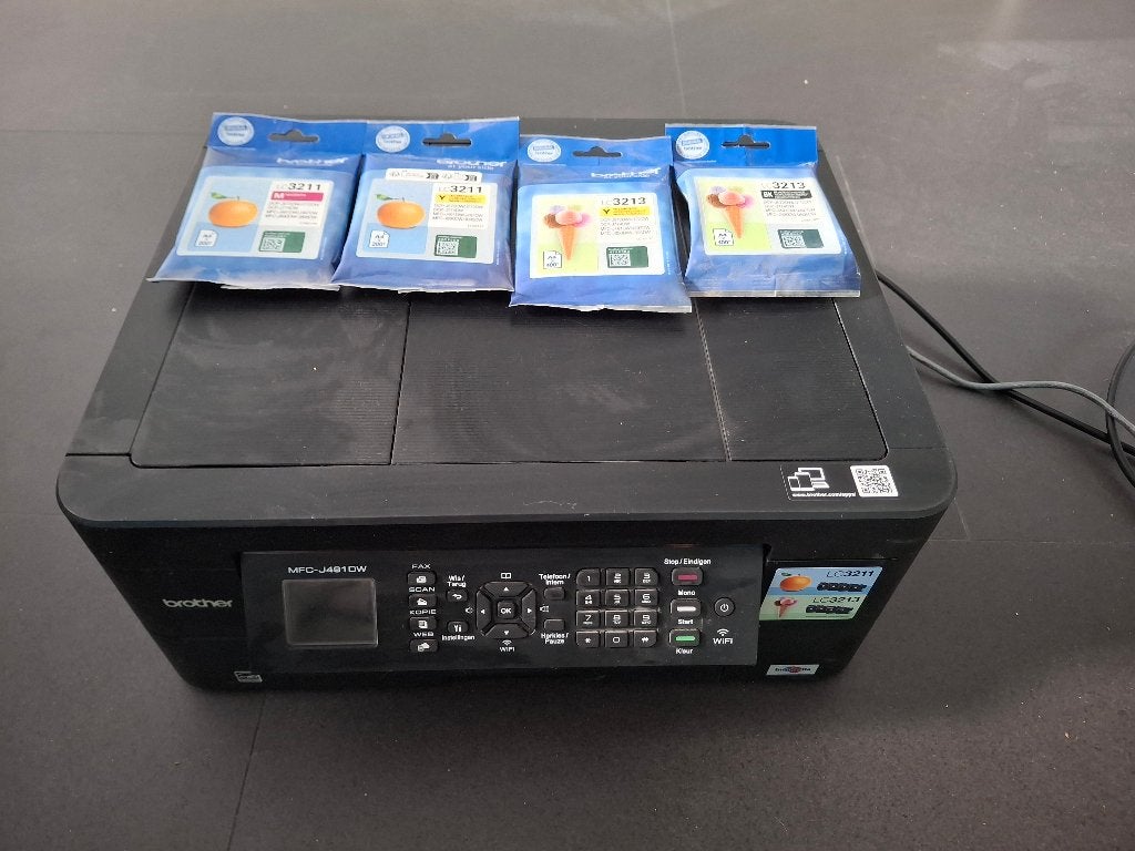 Brother Printer MFC J491DW met NIEUWE Cartridges 3211 & 3213, Computers en Software, Printers, Gebruikt, Inkjetprinter, All-in-one