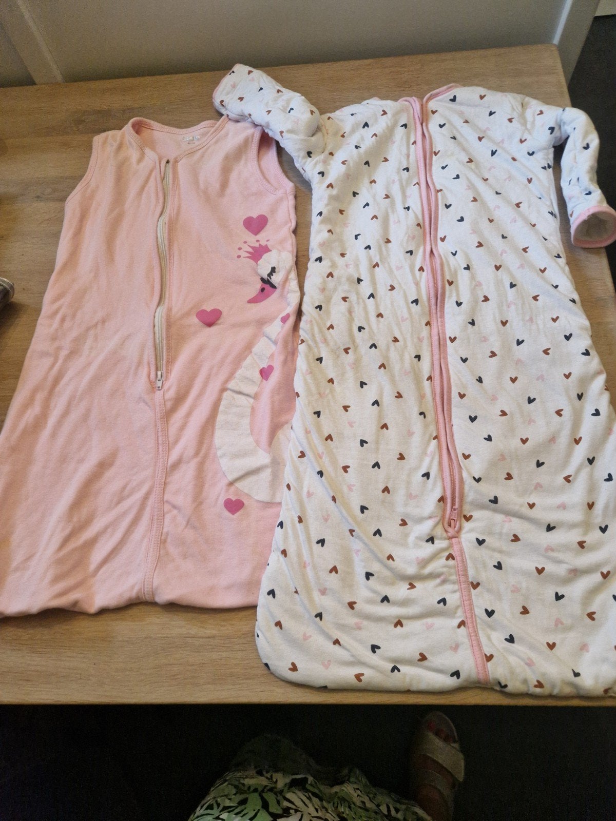 2x Roze slaapzakken voor baby's - Zomer en Winter, Ophalen of Verzenden, Zo goed als nieuw, Roze, Slaapzak