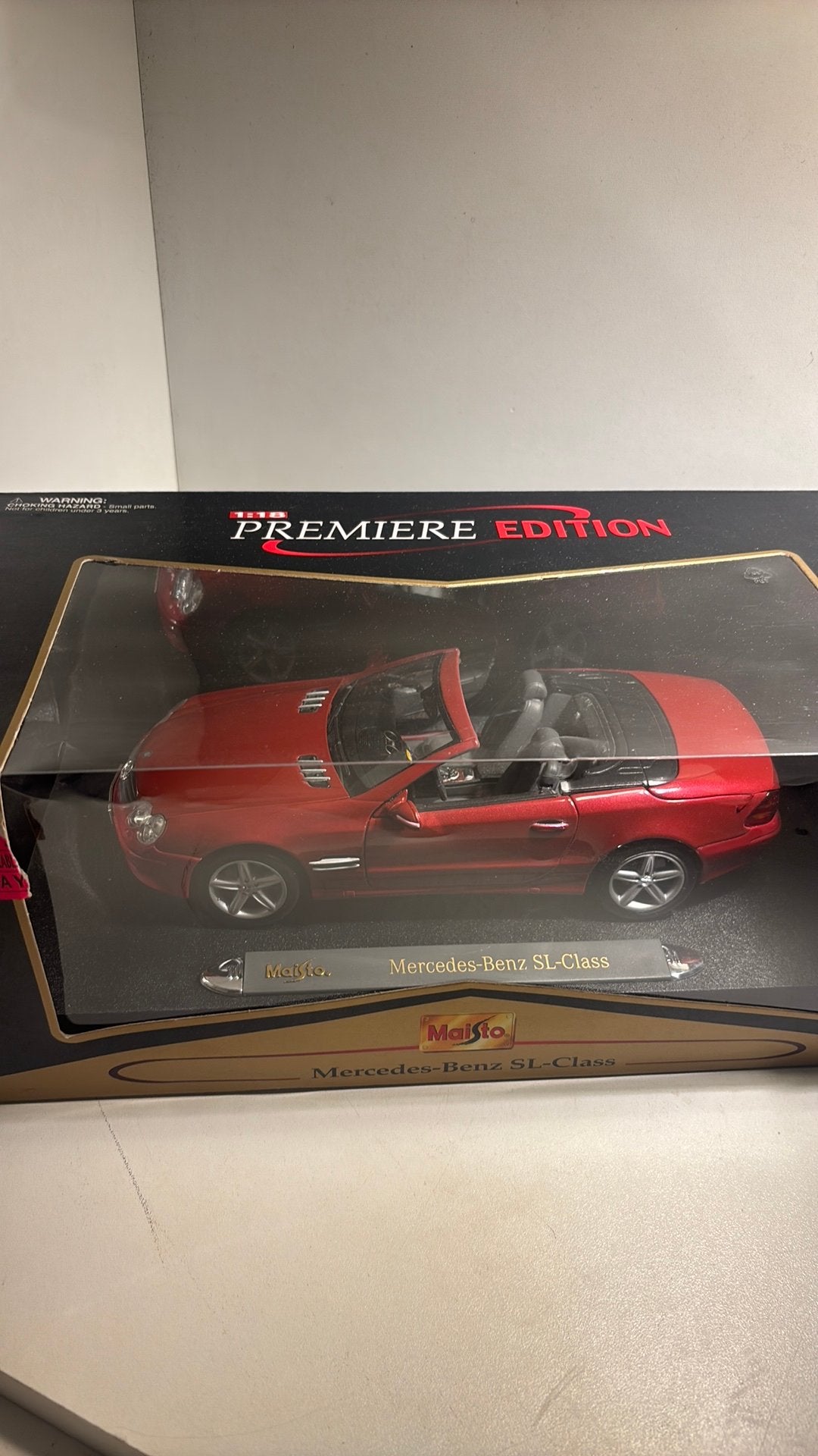 Mercedes benz sl class red maisto 1.18, Hobby en Vrije tijd, Maisto, Ophalen of Verzenden, A, A