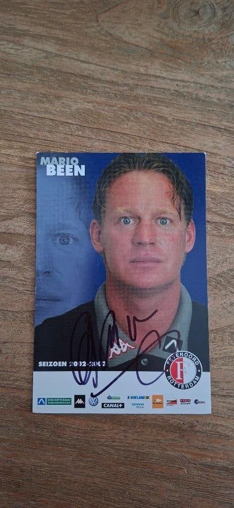 Spelerskaart met handtekening; Mario Been # Feyenoord, Verzamelen, Ophalen of Verzenden, Nieuw, Feyenoord, Spelerskaart