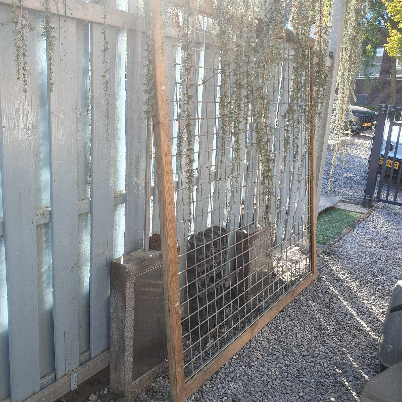 gaaspaneel verzinkt ,houten kader., Ophalen, Hout, Tuinhek