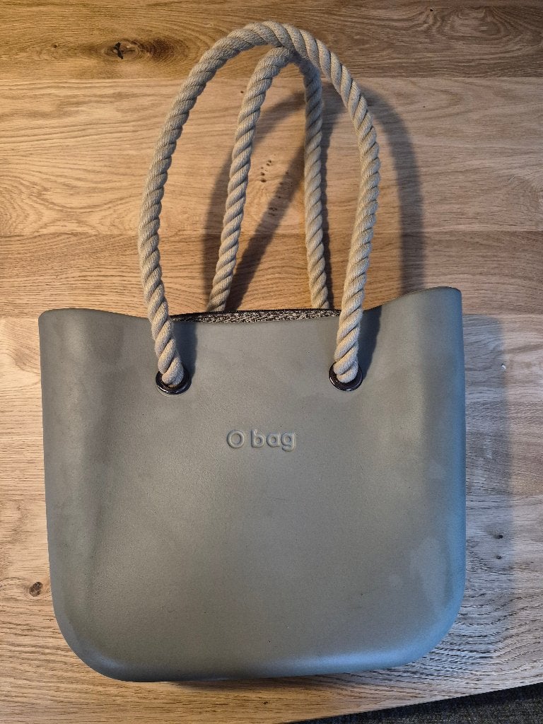 o-bag tas, Ophalen of Verzenden, Zo goed als nieuw, Beige, Handtas