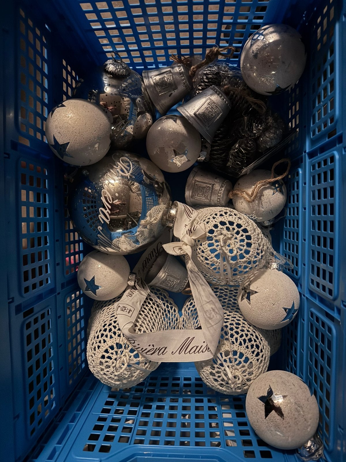 Kerstballen en kerst spullen riviera maison., Ophalen of Verzenden, Zo goed als nieuw