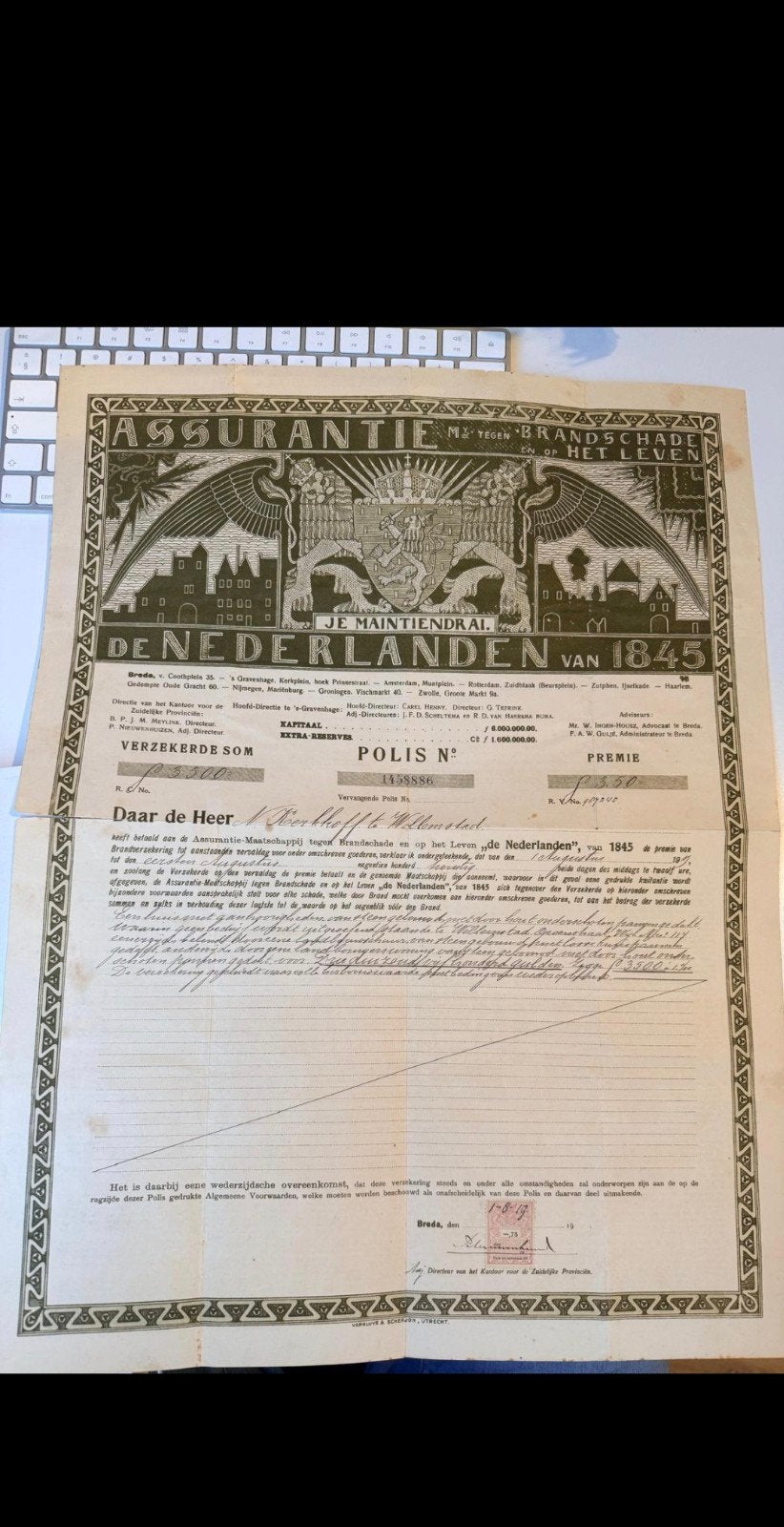 Oud aandeel, Ophalen of Verzenden, Voor 1920, Aandeel