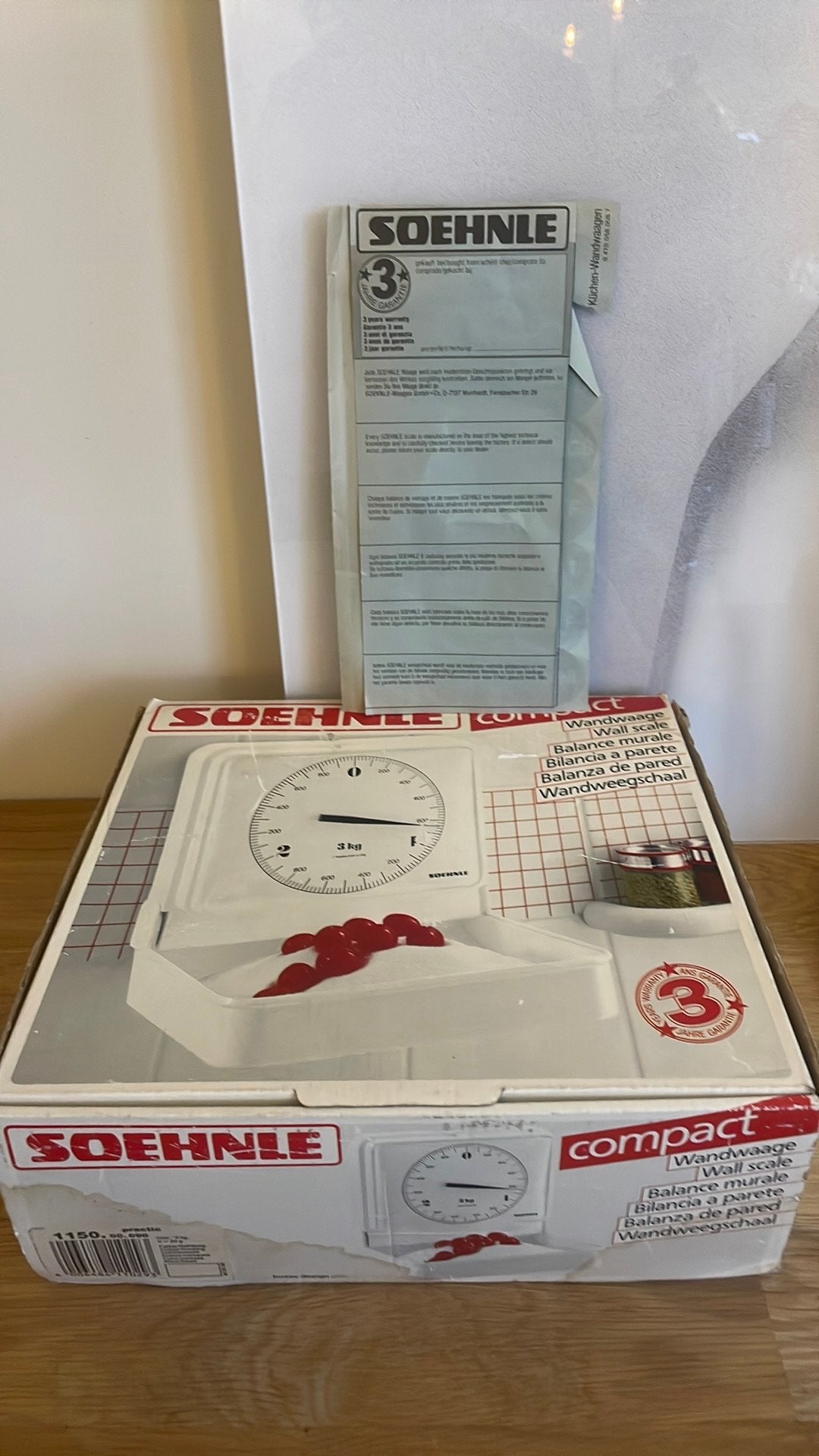 Vintage Soehnle Compact wandweegschaal 1150 – nieuw in doos, Overige typen, Kunststof, Nieuw, Ophalen of Verzenden