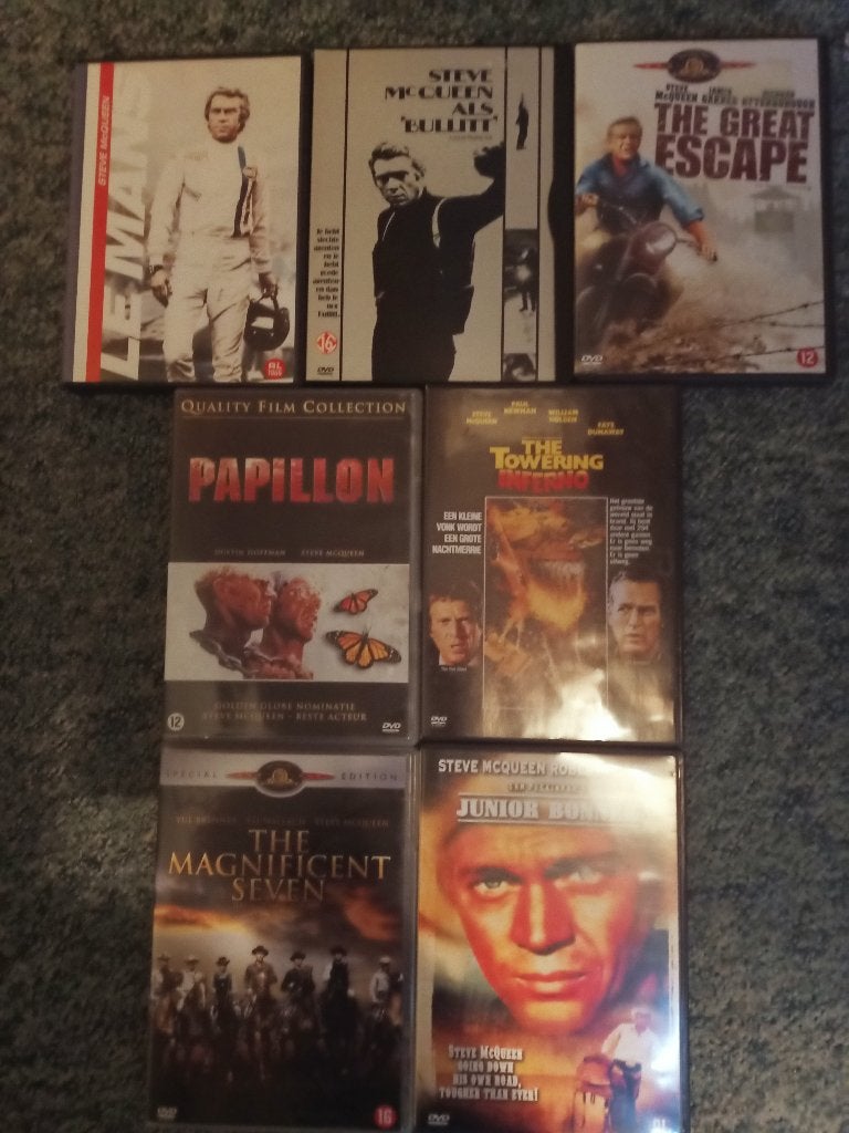 Steve McQueen films vanaf ..., Alle leeftijden, Ophalen of Verzenden, Zo goed als nieuw, Actie