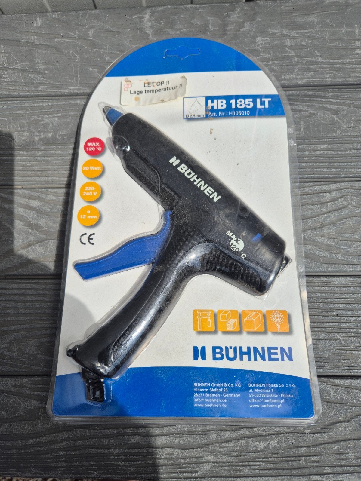 BÜHNEN HB 185 LT Lijmpistool - Nieuw in verpakking, Doe-het-zelf en Verbouw, Gereedschap | Handgereedschap, Ophalen of Verzenden
