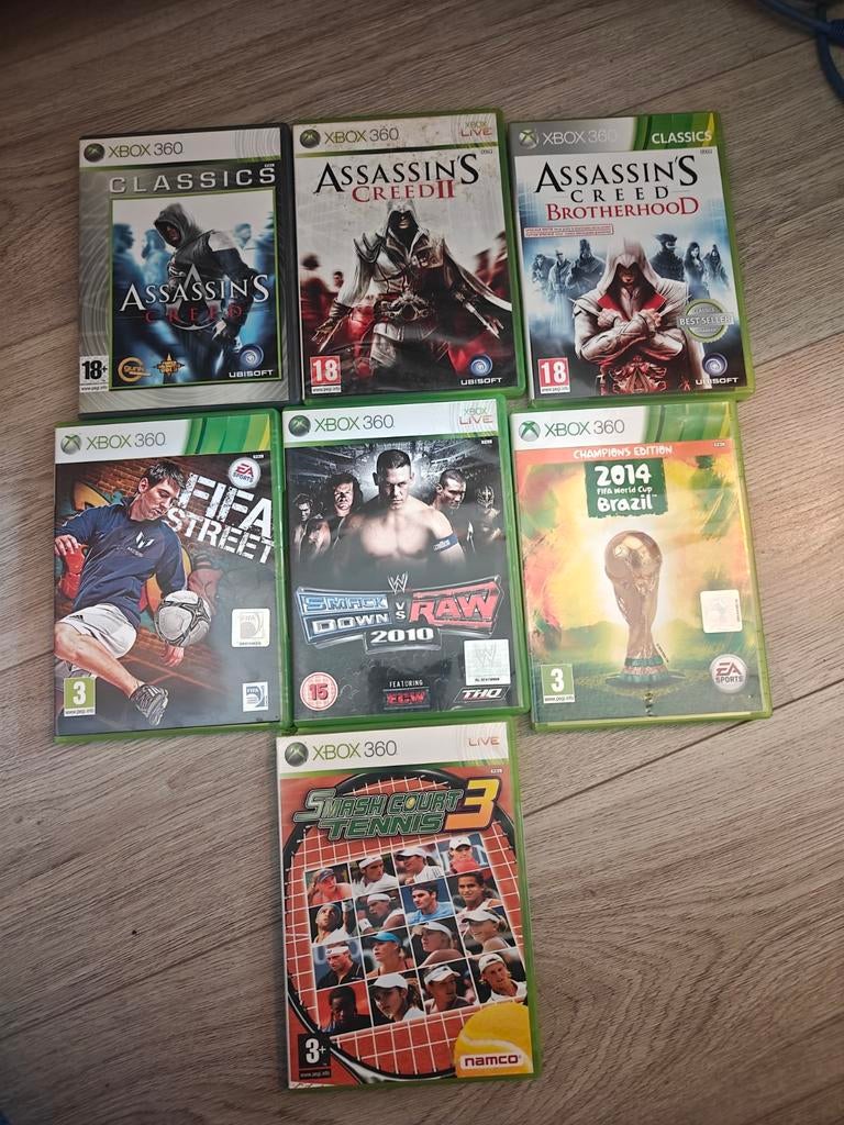 Fifa street, fifa worldcup, assassins creed enz Xbox 360, 1 speler, Ophalen of Verzenden, Zo goed als nieuw, Vanaf 3 jaar