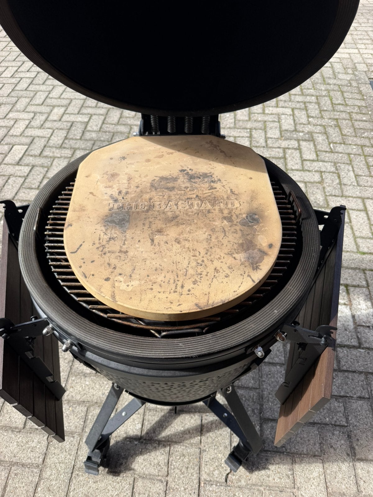 Pizzasteen groot The Bastard, Ophalen, Gebruikt